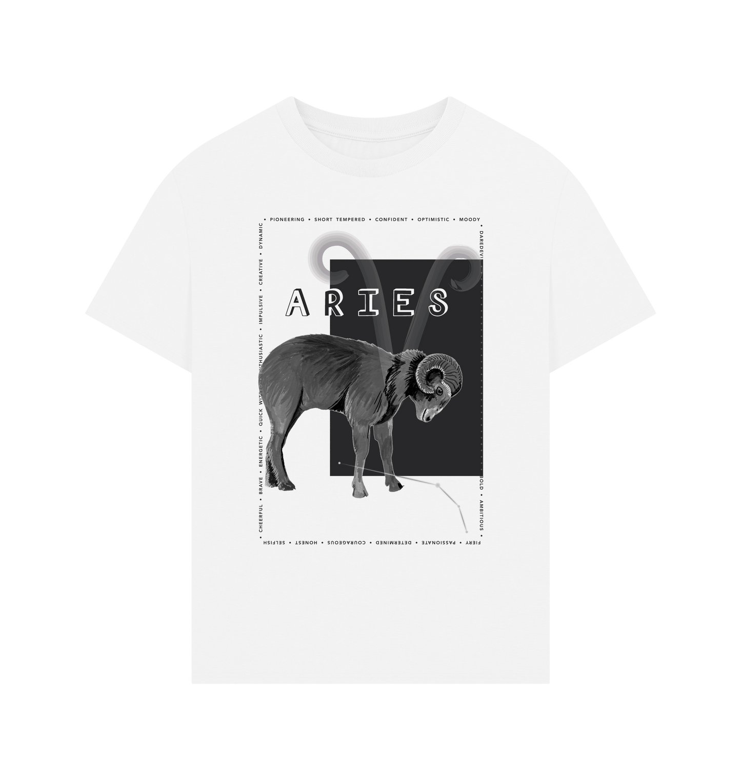 White Printed T-shirt Front