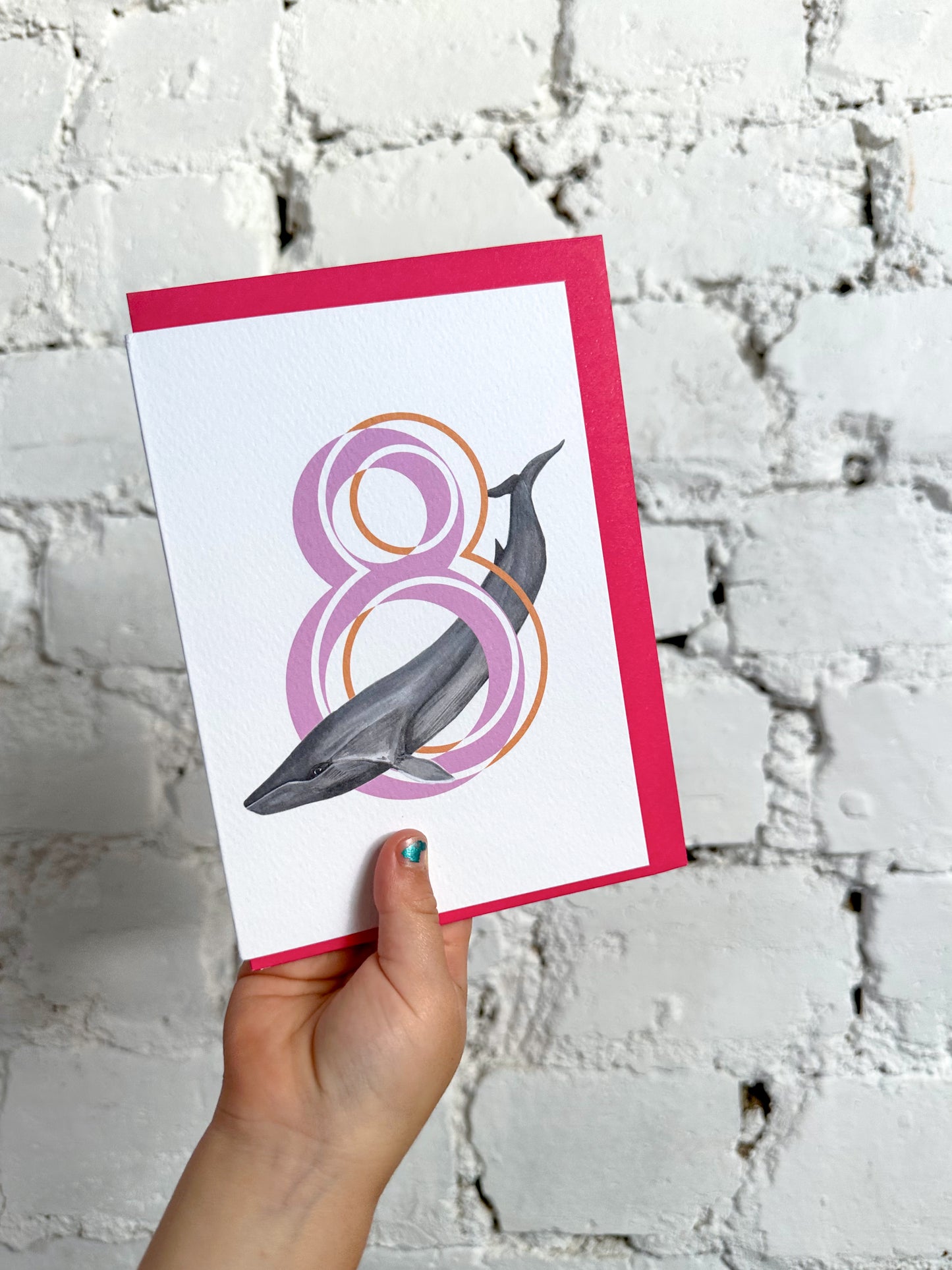 8 Fin Whale Card