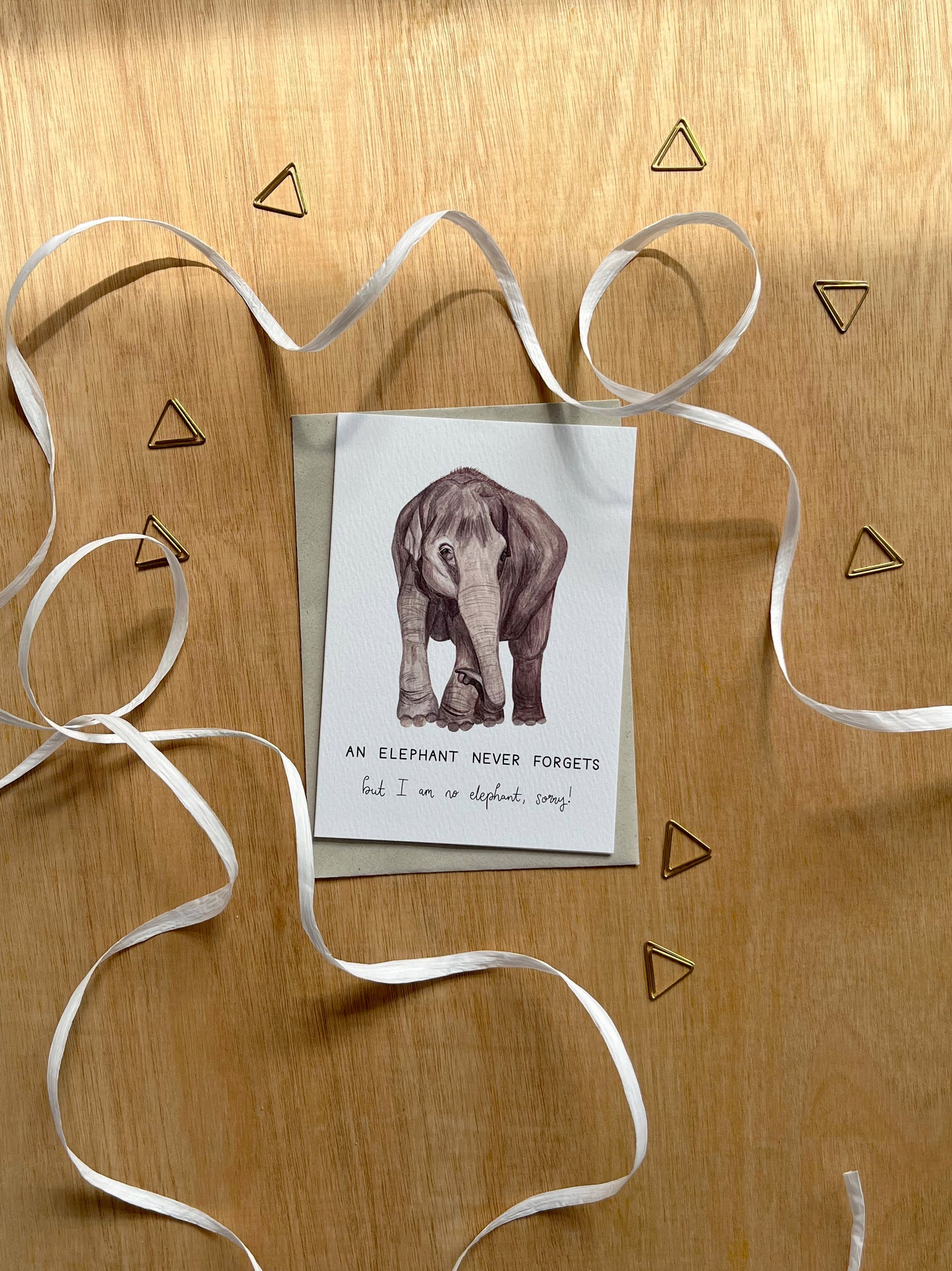 Elephants Never Forget Card