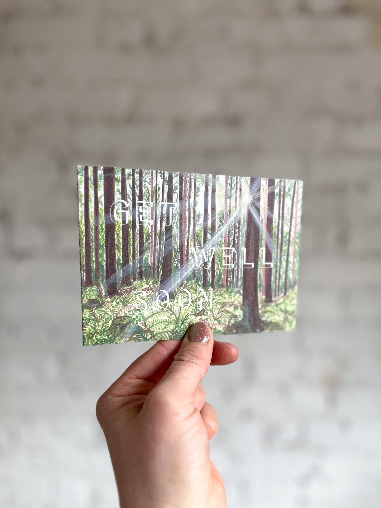 Get Well Soon Woods Card