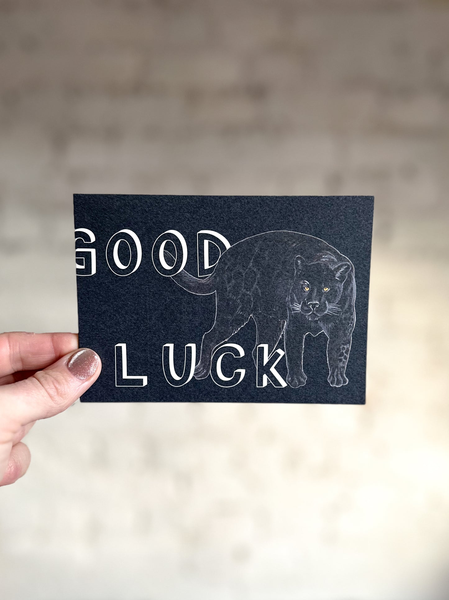 Good Luck Panther Card