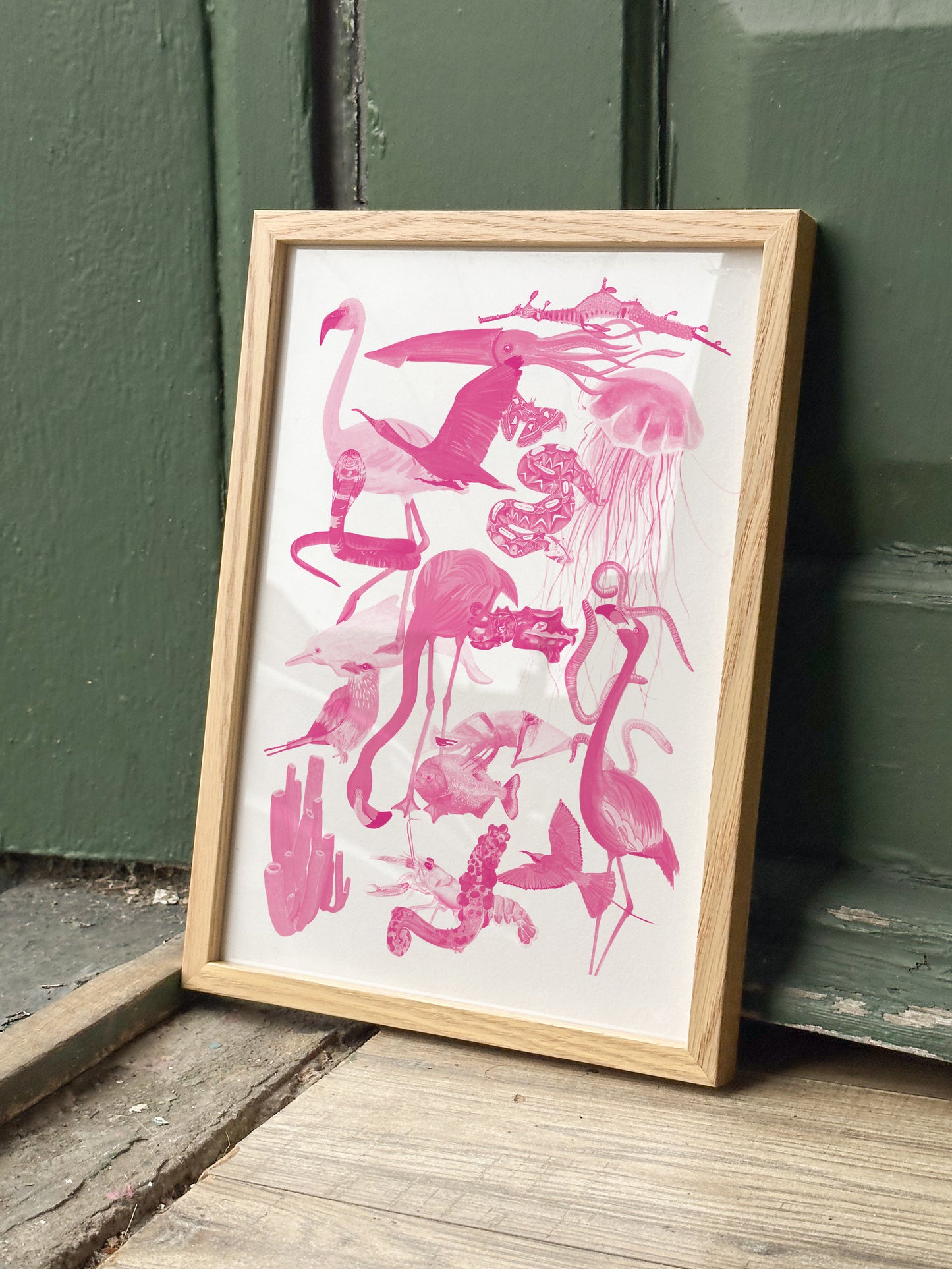 Pink Animals Print