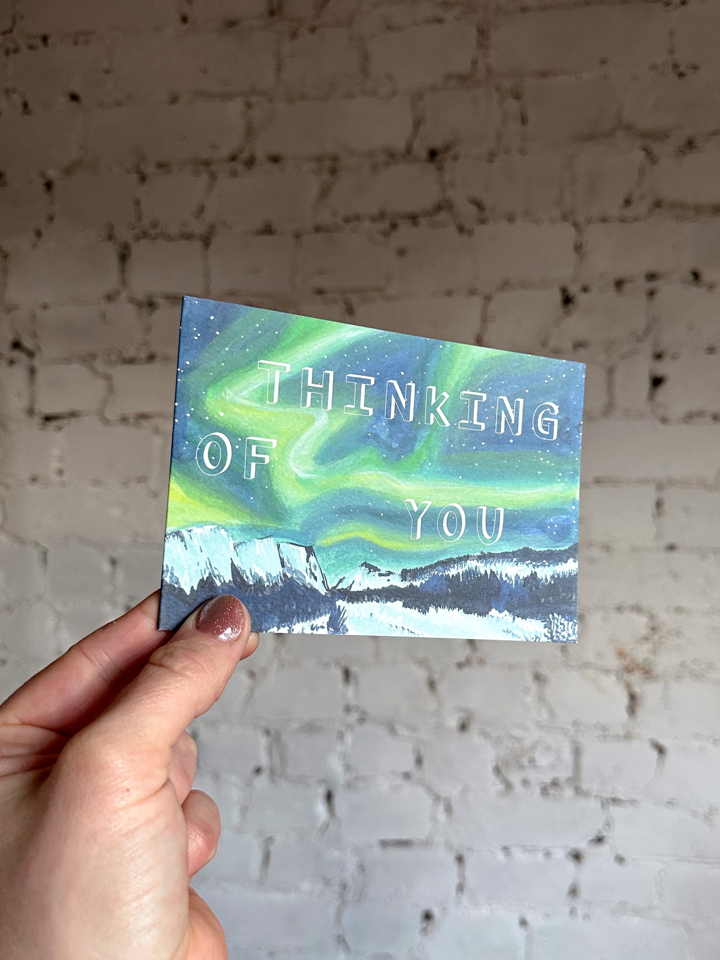 Thinking of You Northern Lights Card