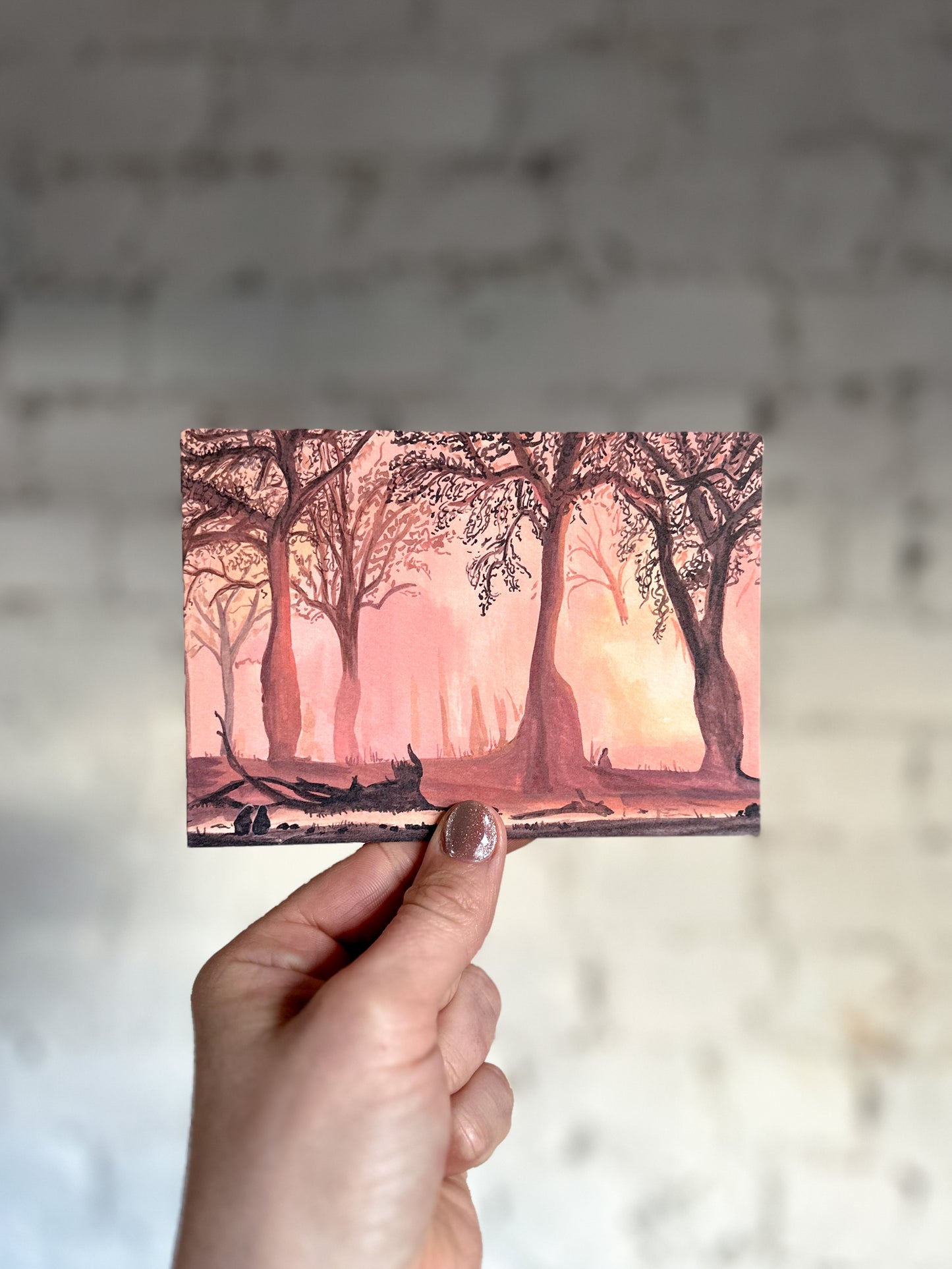 Tree Sunset Landscape Card