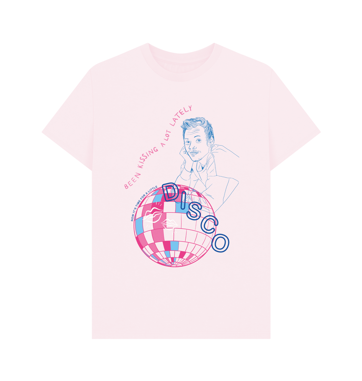 Pink Printed T-shirt Front