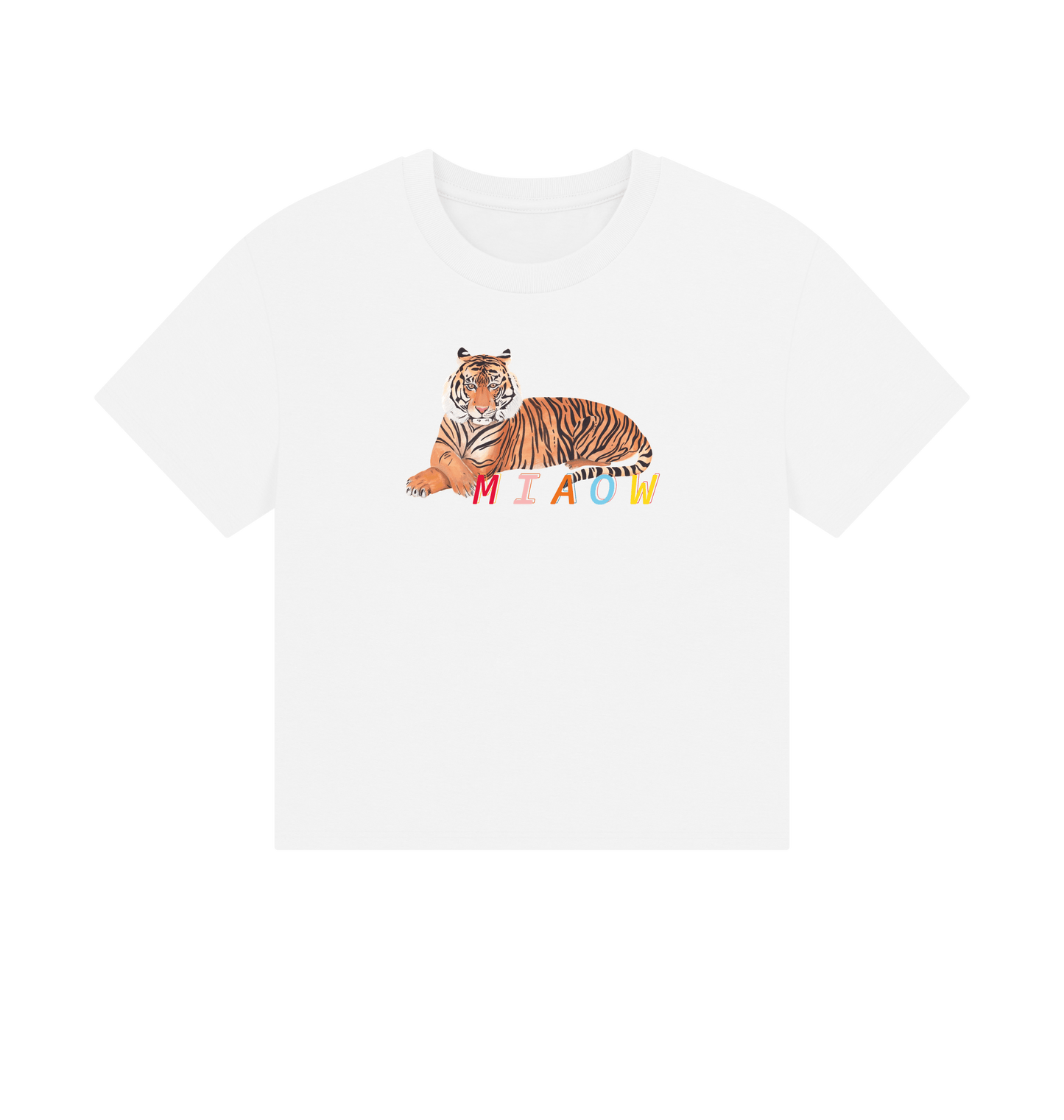 White Printed T-shirt Front