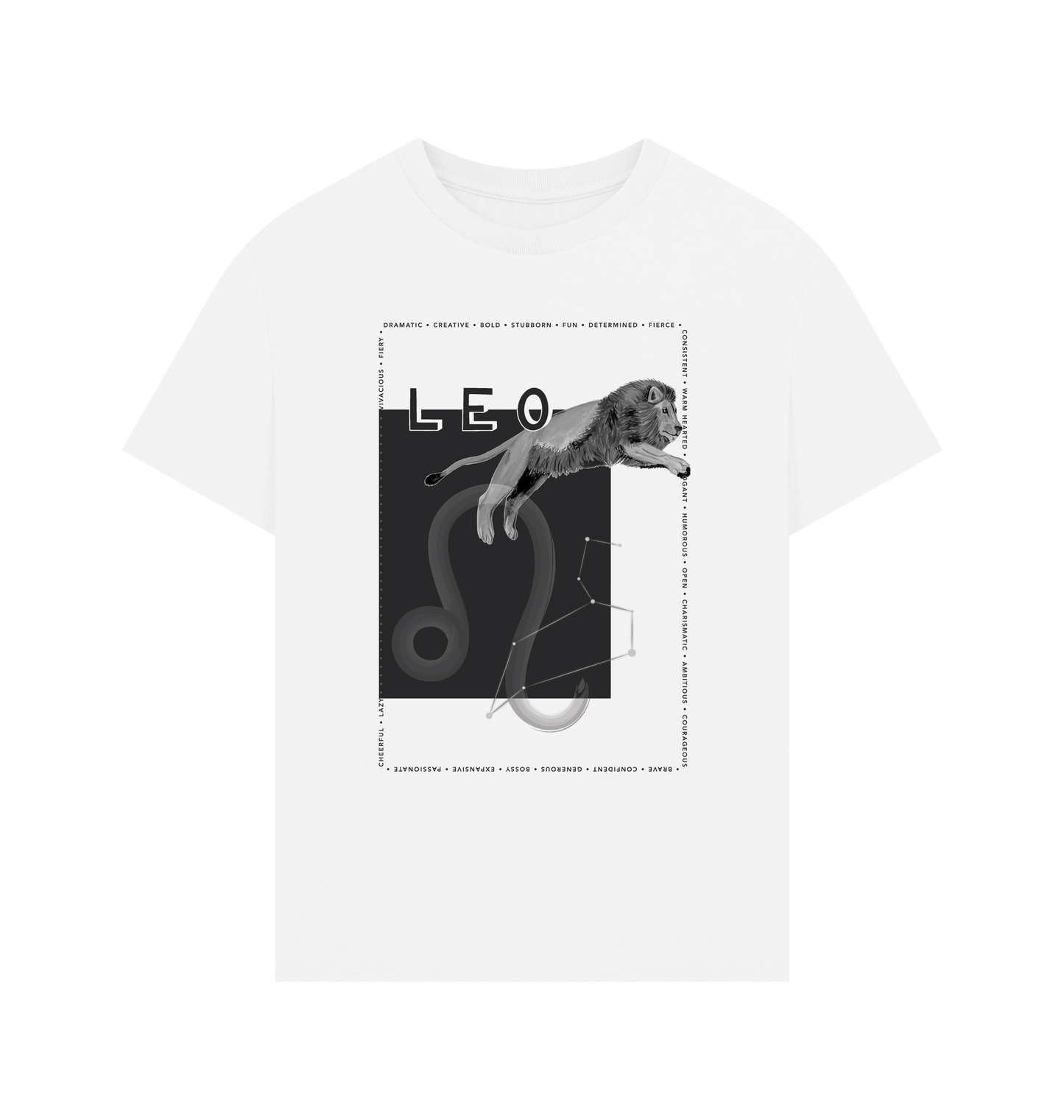 White Printed T-shirt Front