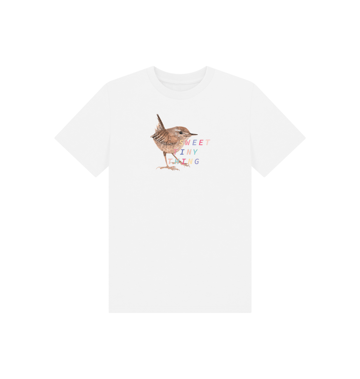 White Printed Kids T-Shirt Front
