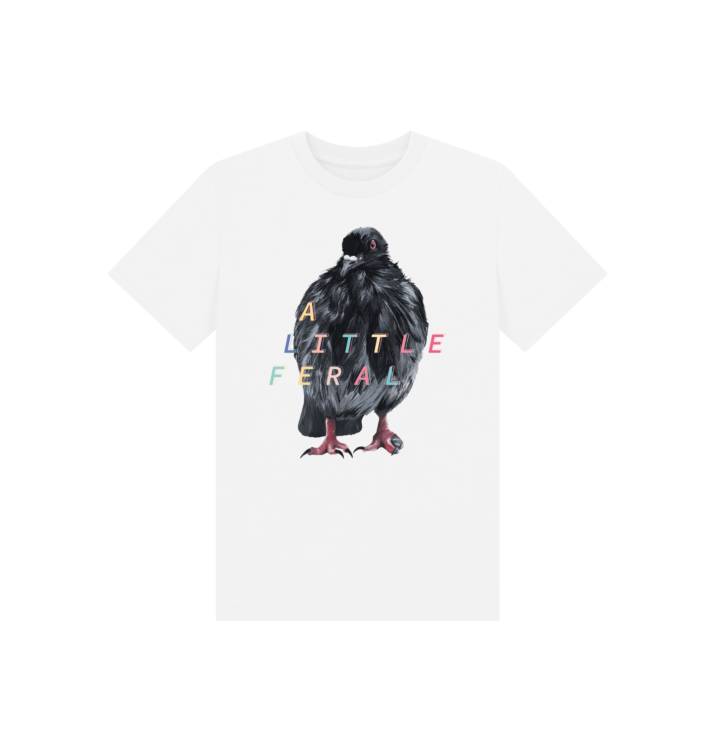 White Printed Kids T-Shirt Front