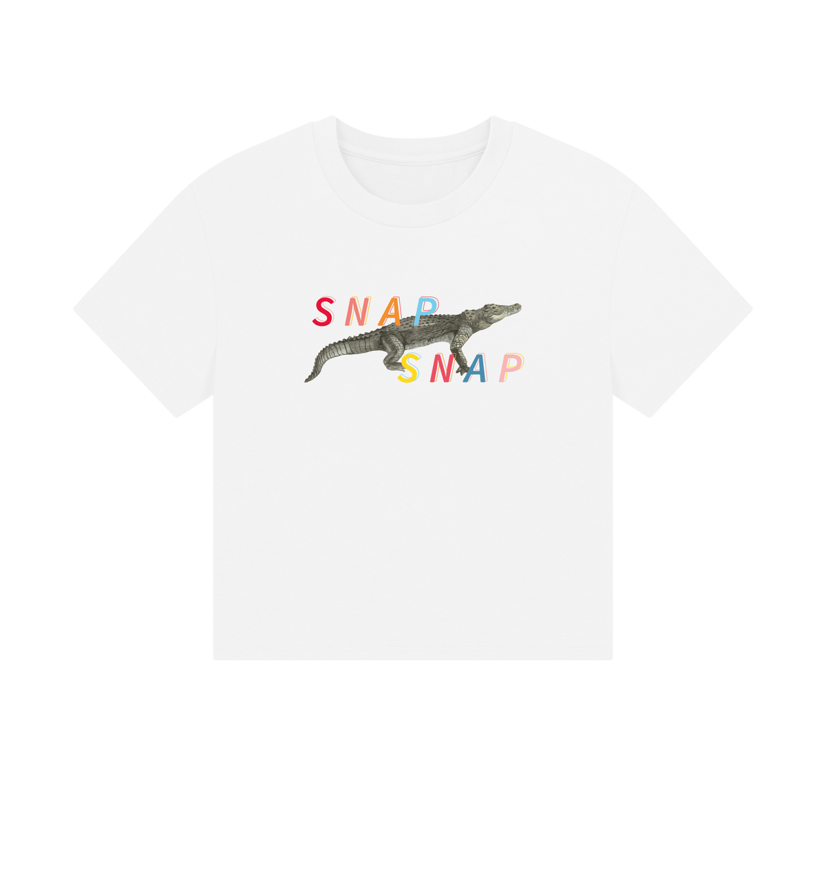 White Printed T-shirt Front