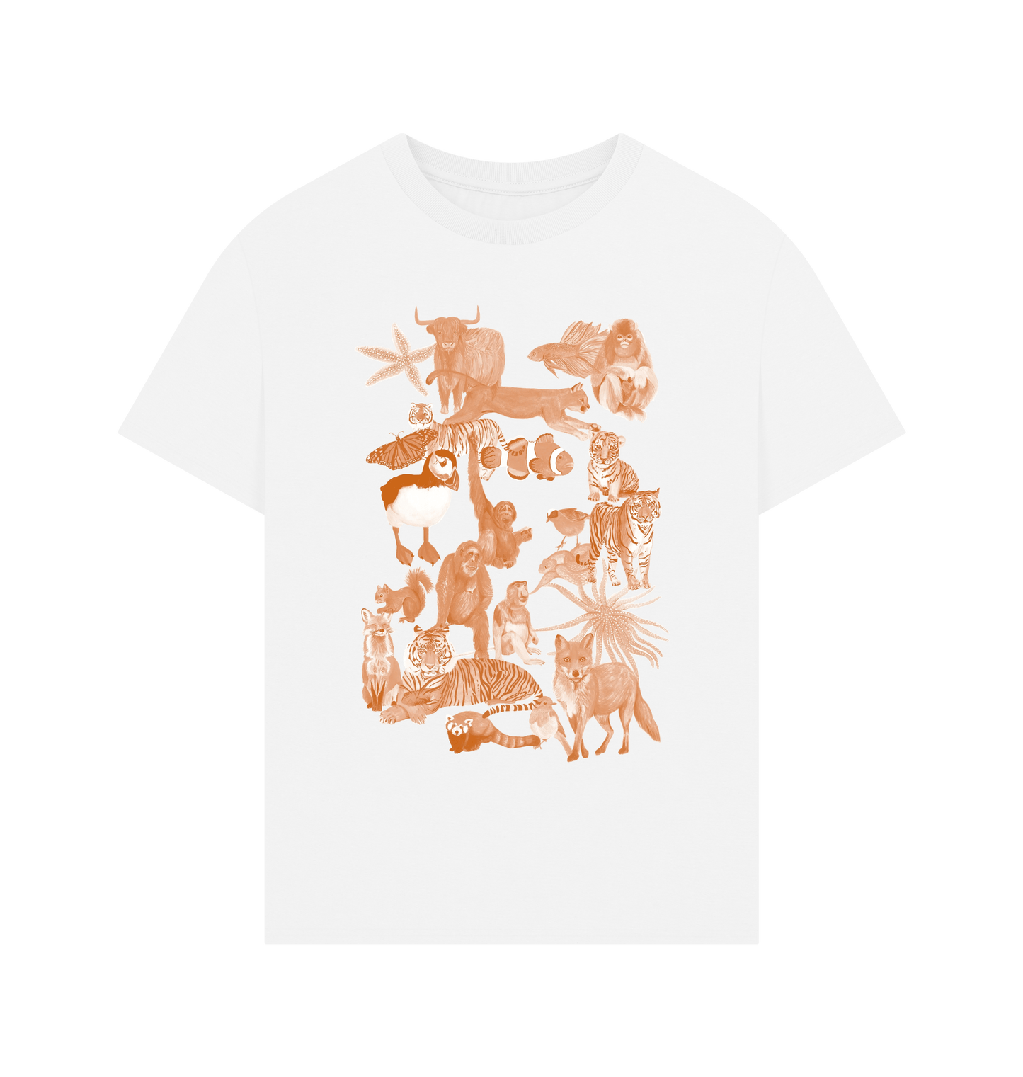 White Printed T-shirt Front