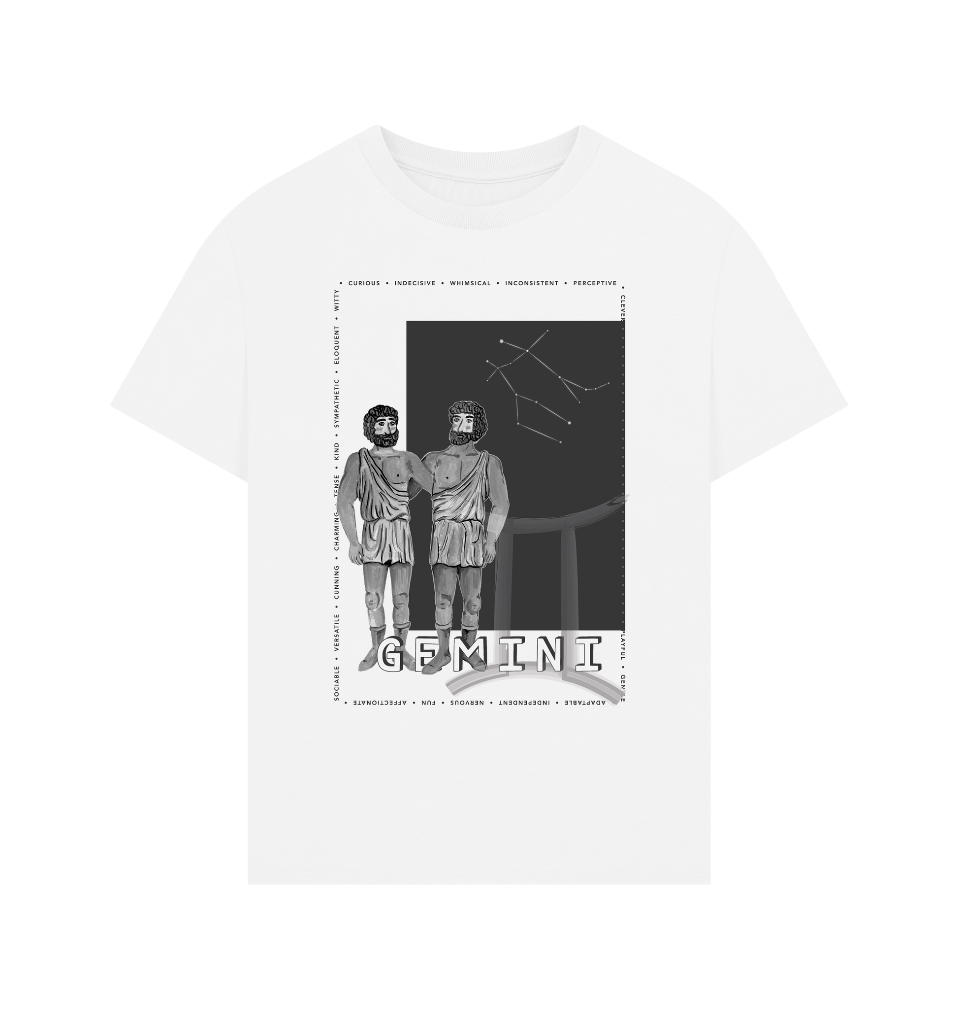 White Printed T-shirt Front