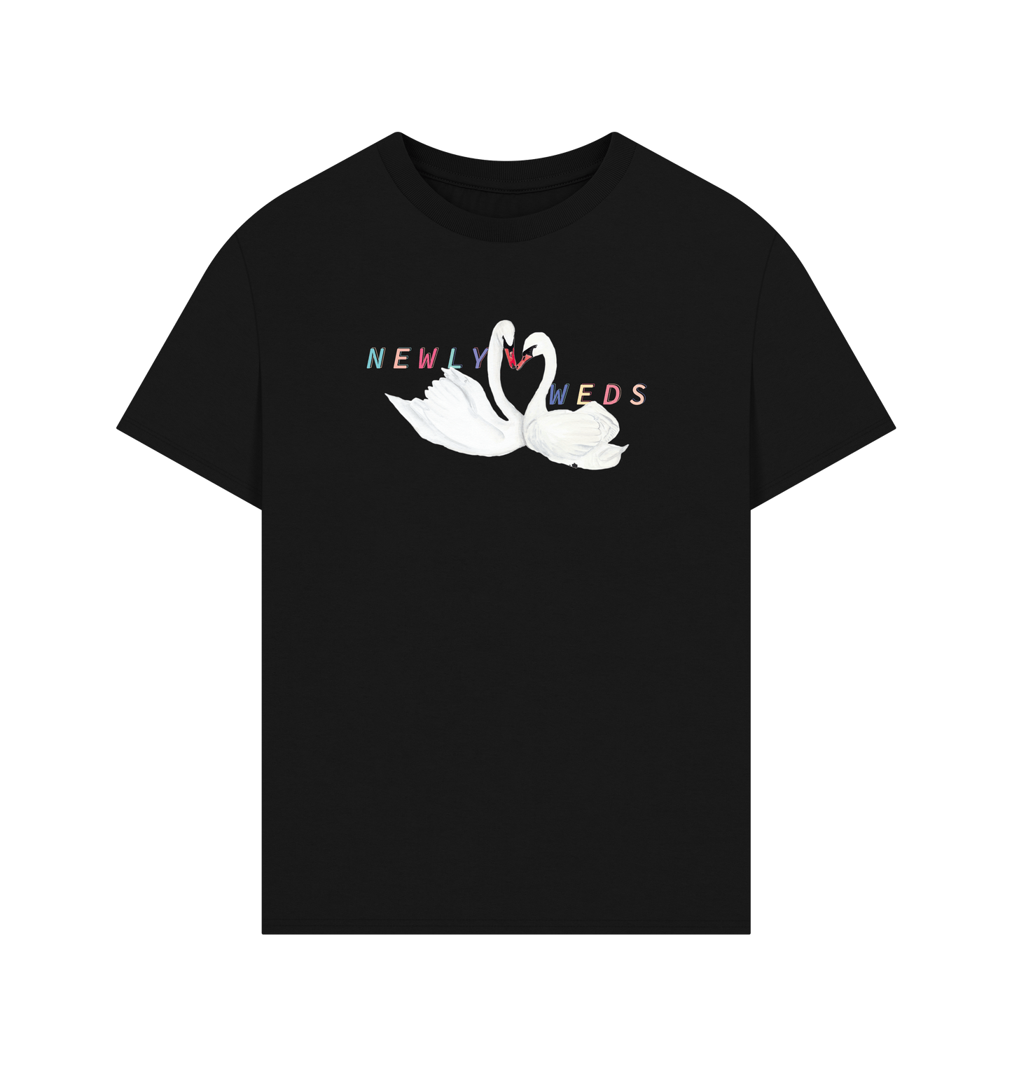 Black Printed T-shirt Front