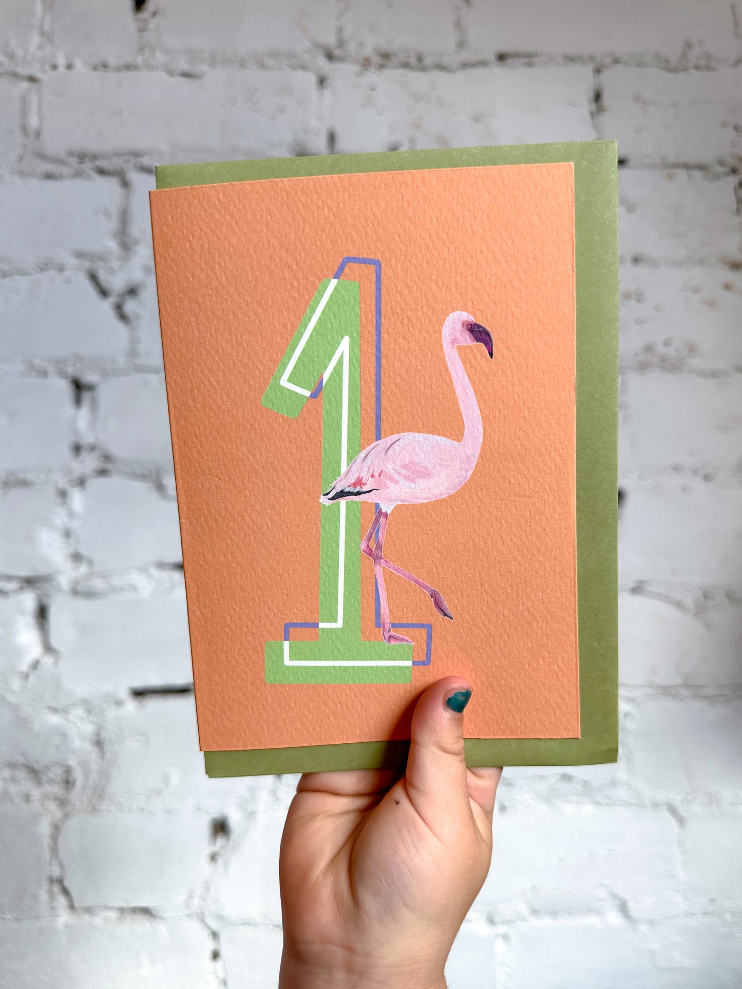 1 Flamingo Card
