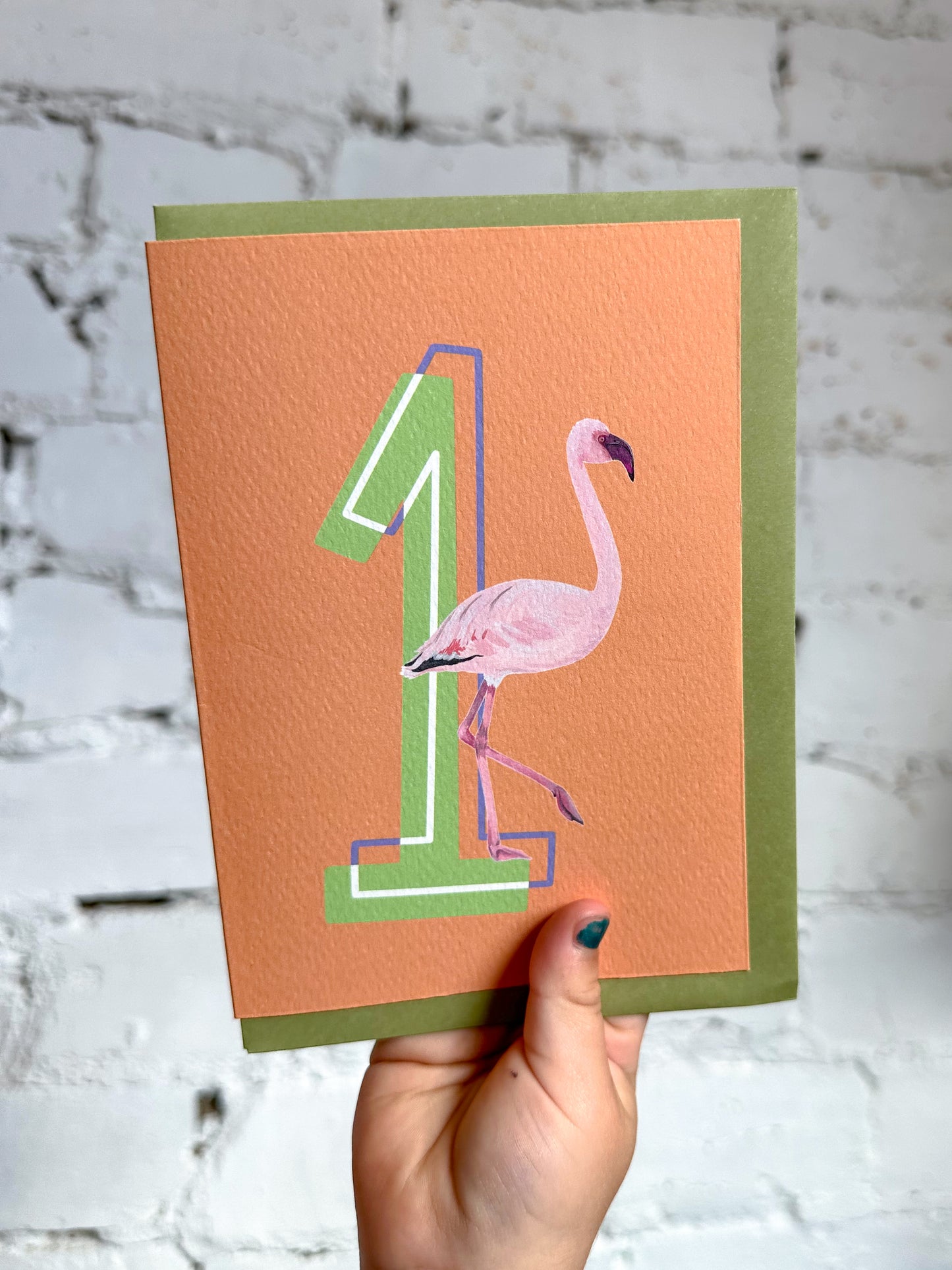1 Flamingo Card