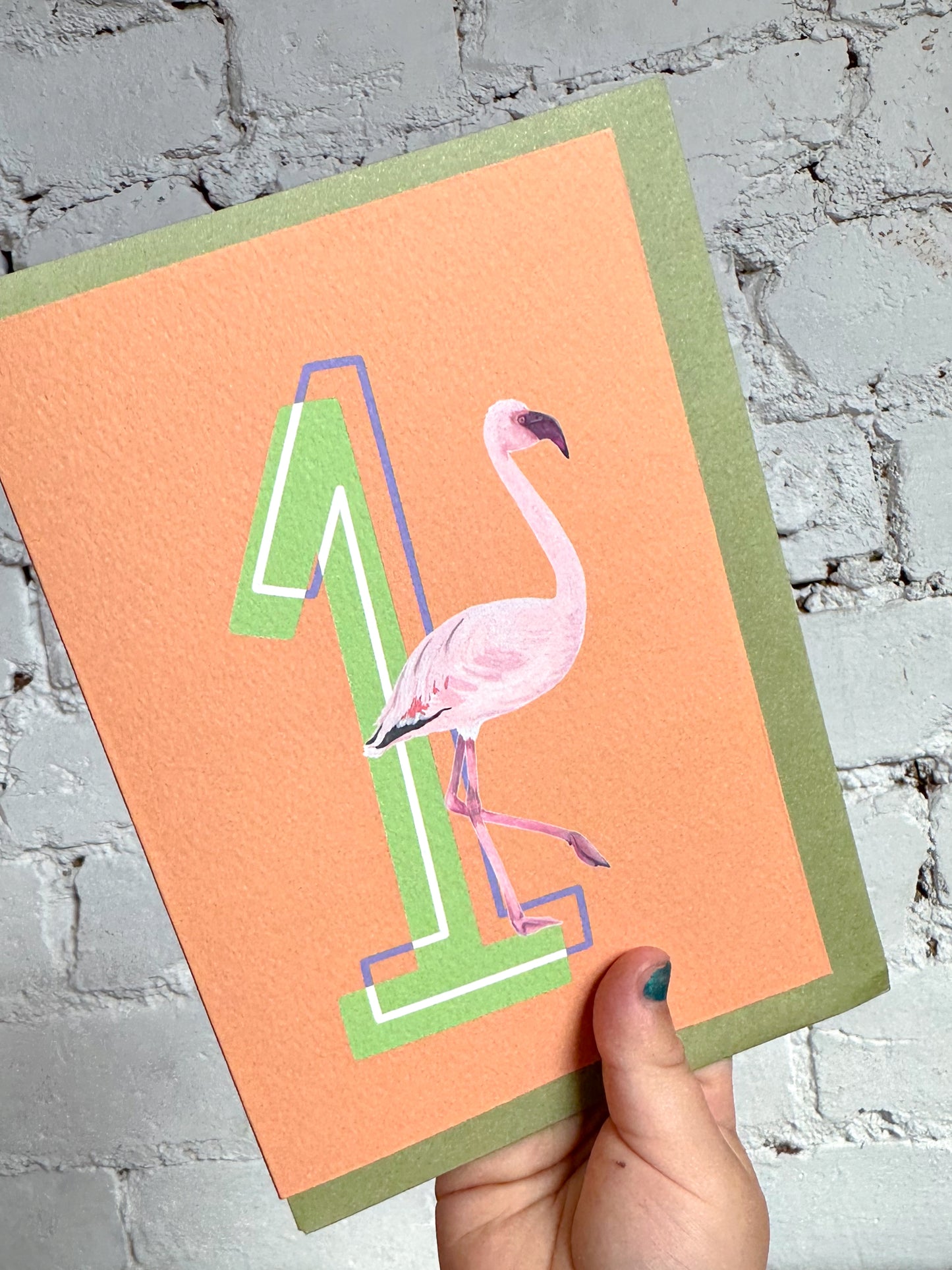 1 Flamingo Card