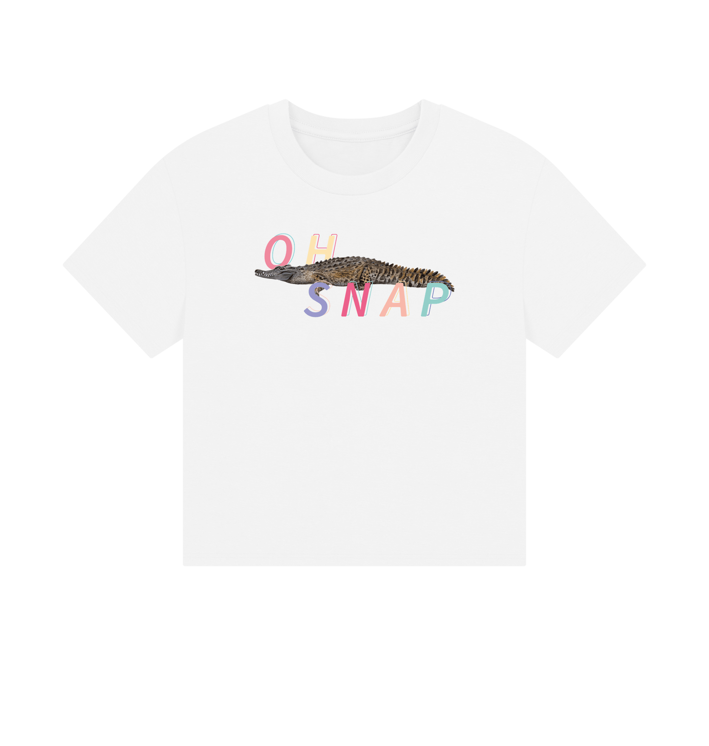 White Printed T-shirt Front