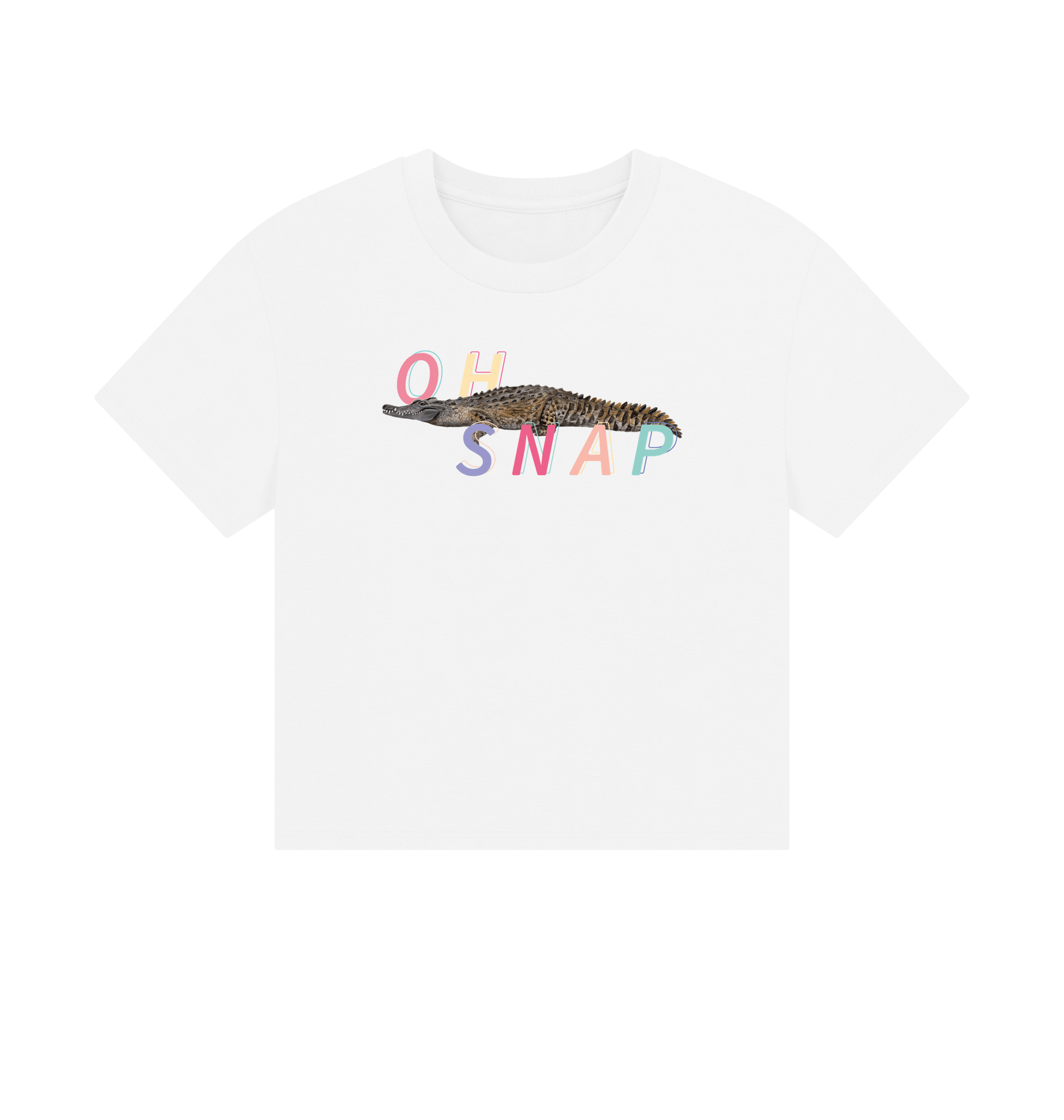 White Printed T-shirt Front