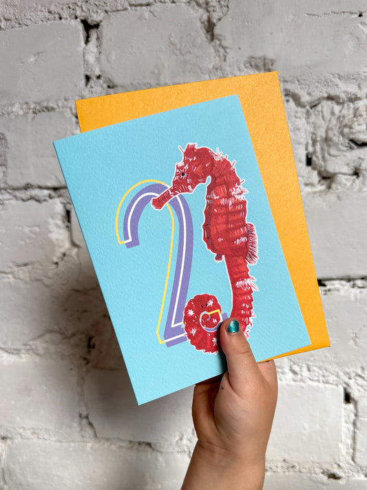 2 Seahorse Card