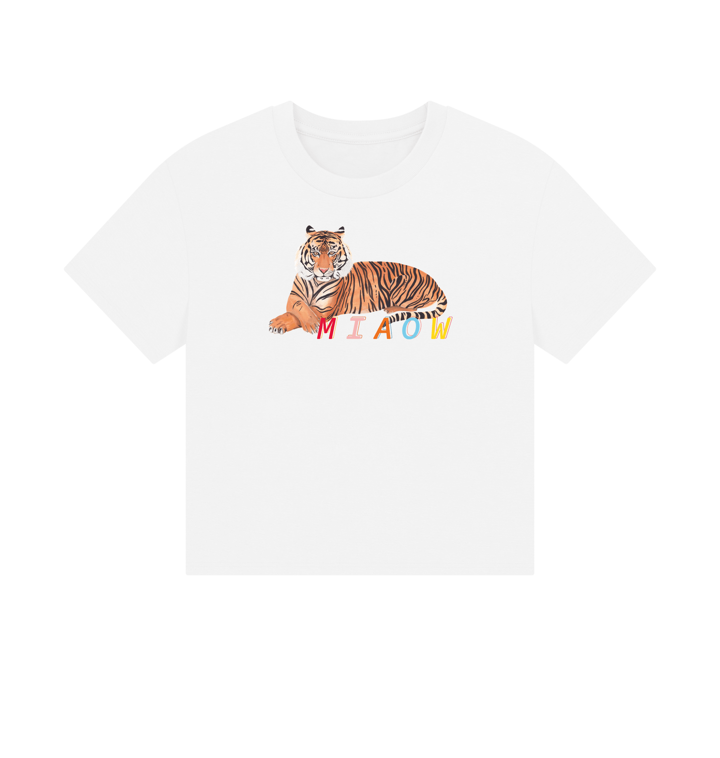 White Printed T-shirt Front