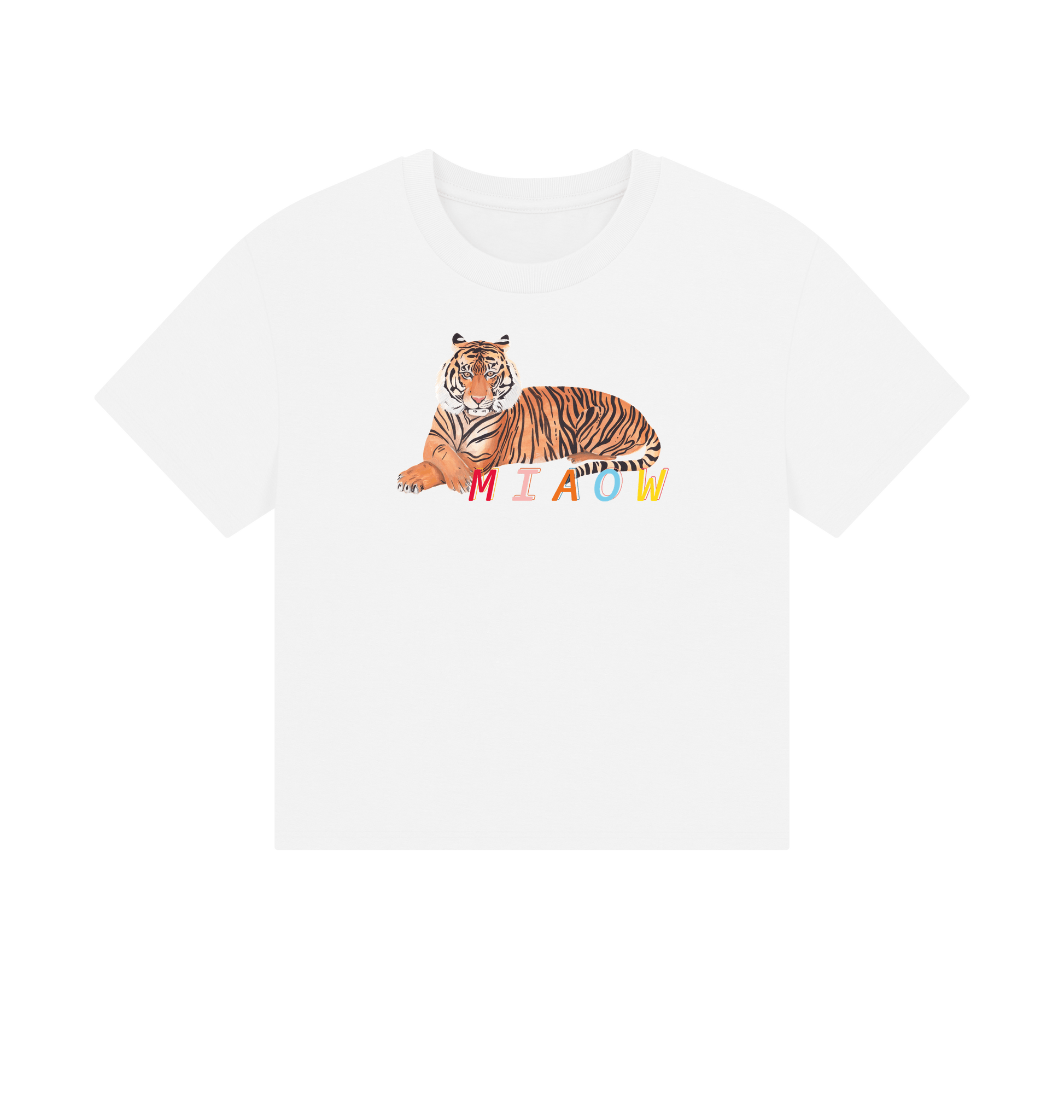 White Printed T-shirt Front