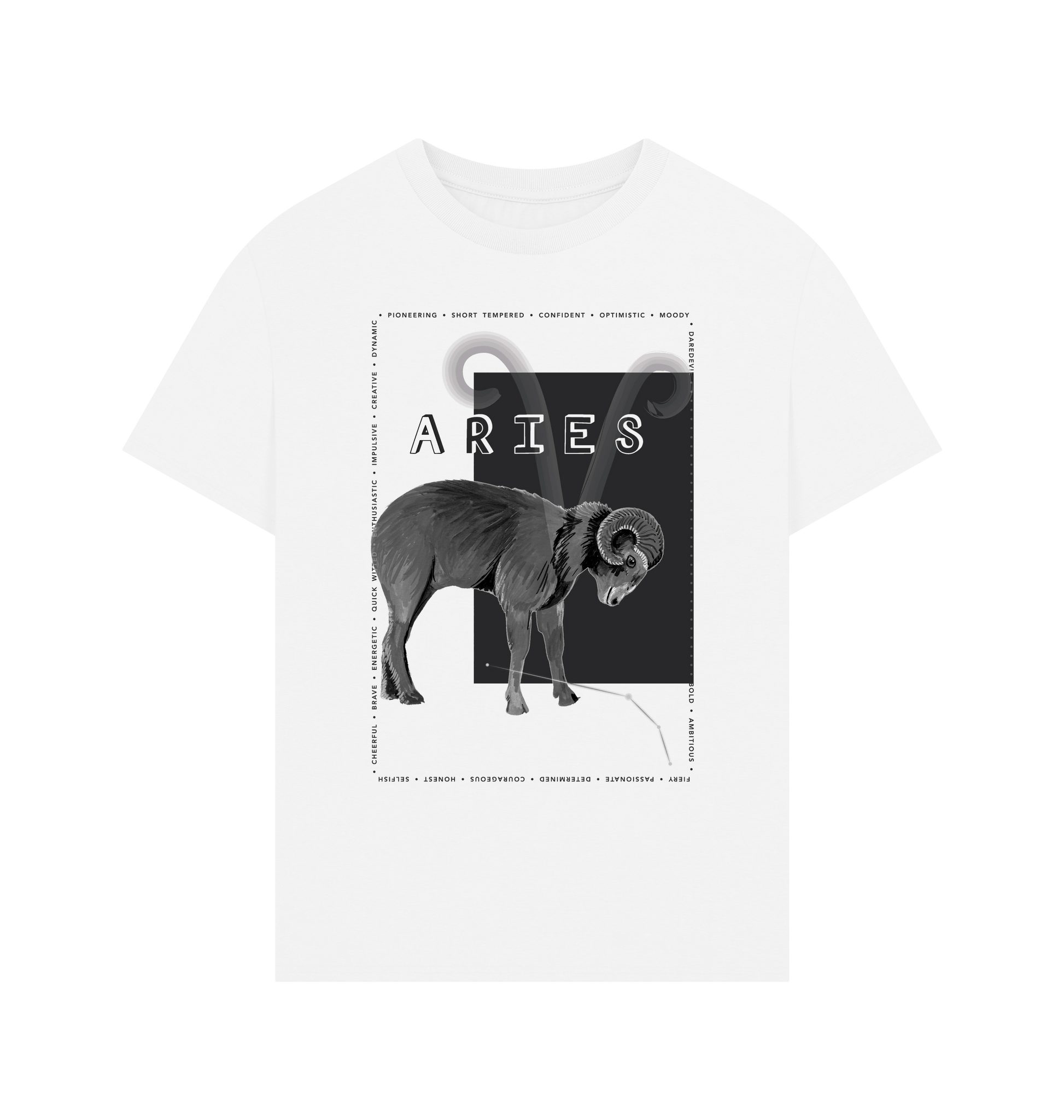 White Printed T-shirt Front