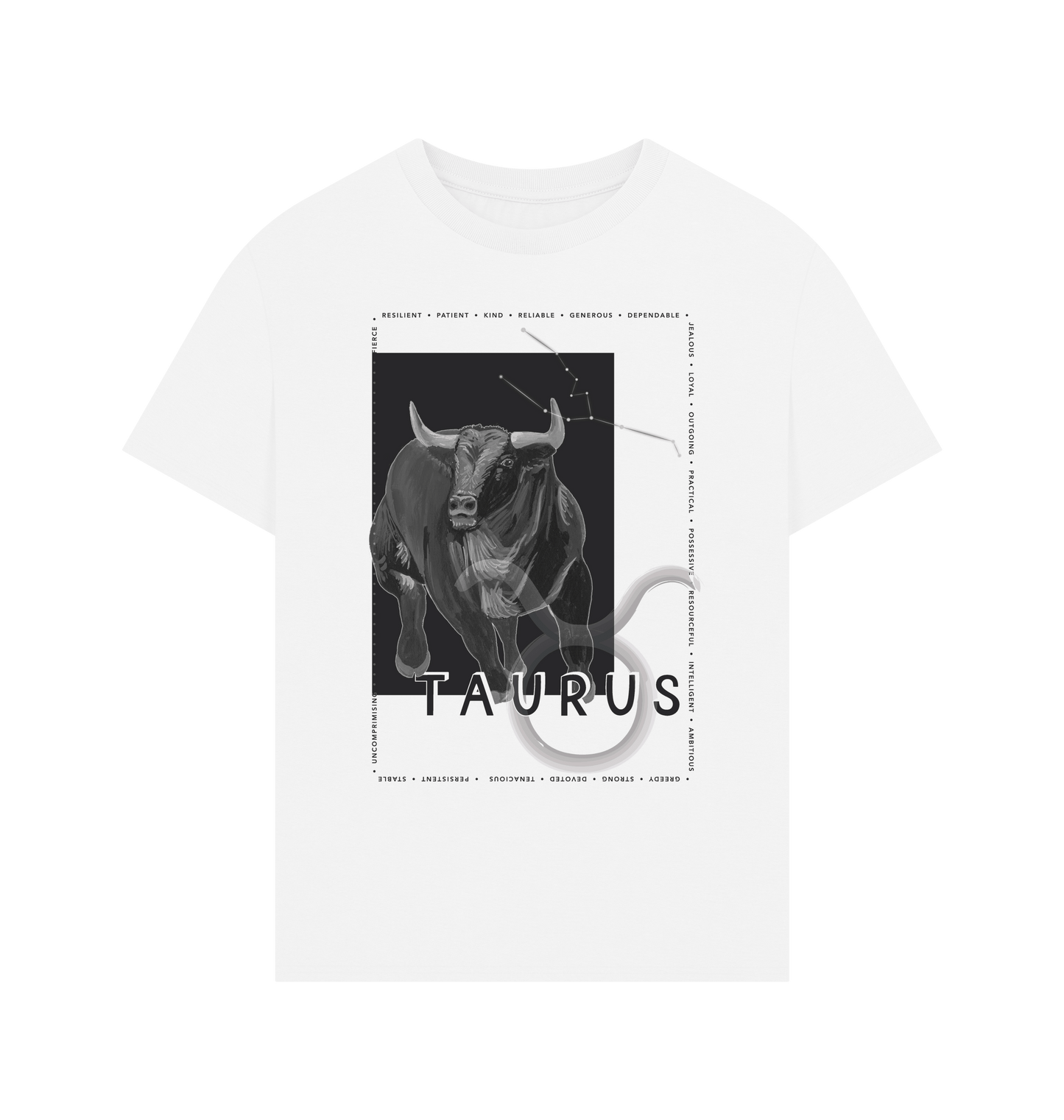 White Printed T-shirt Front