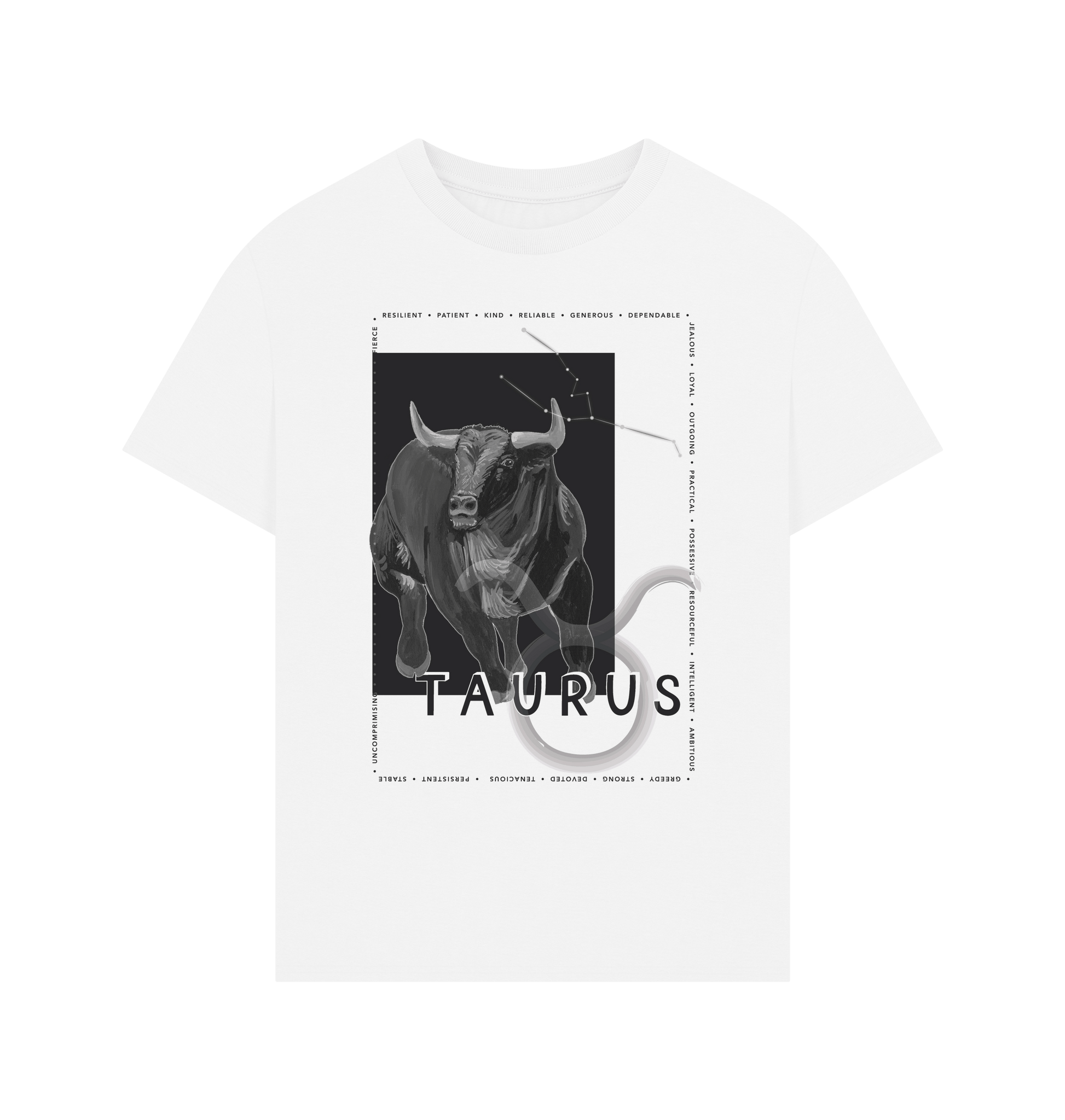 White Printed T-shirt Front