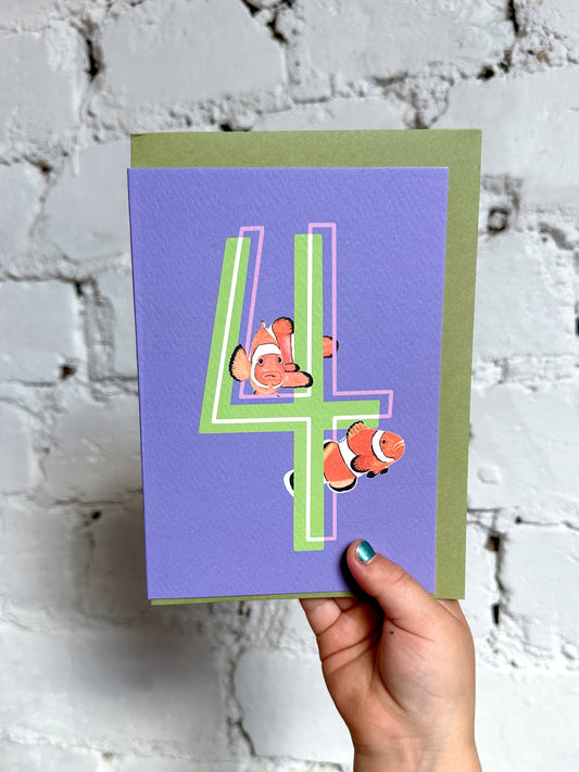 4 Clown Fish Card