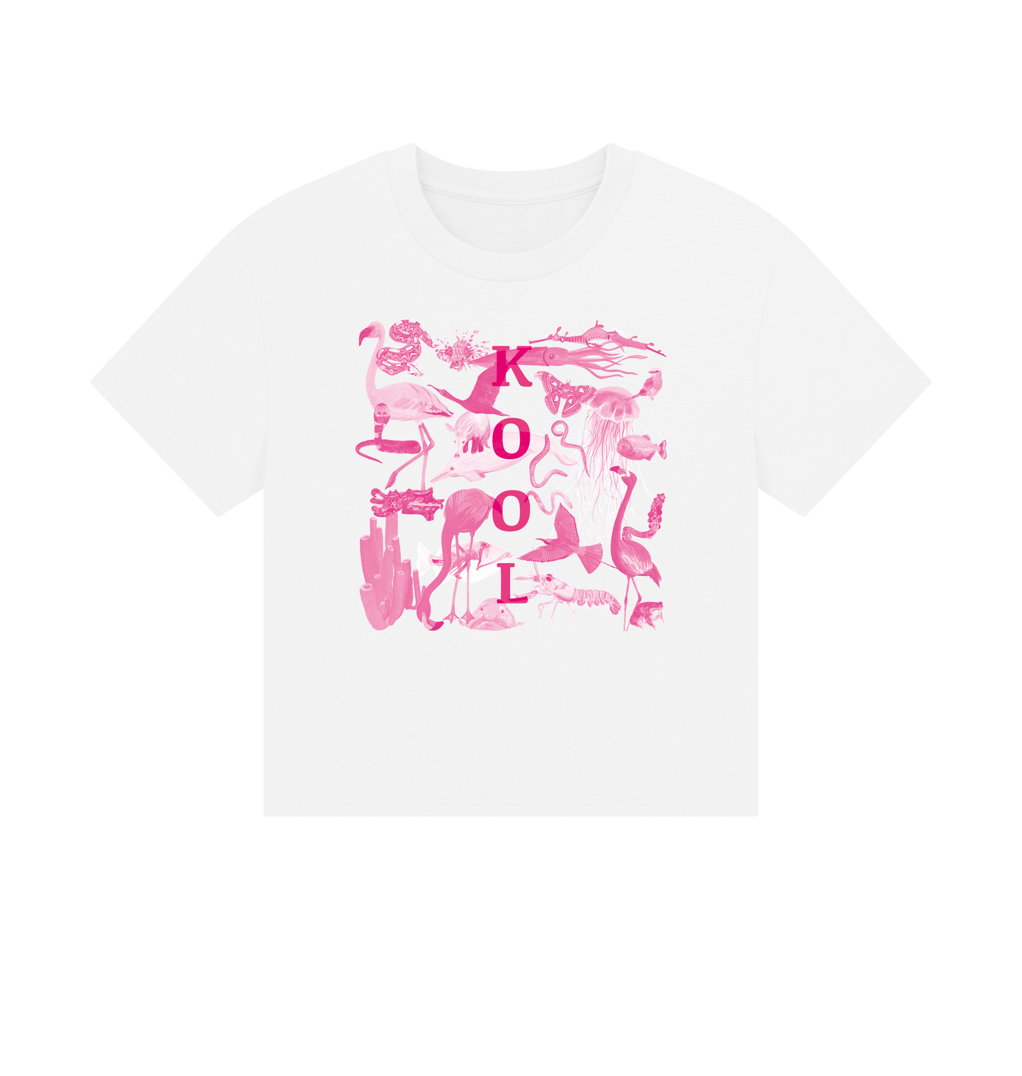 White Printed T-shirt Front