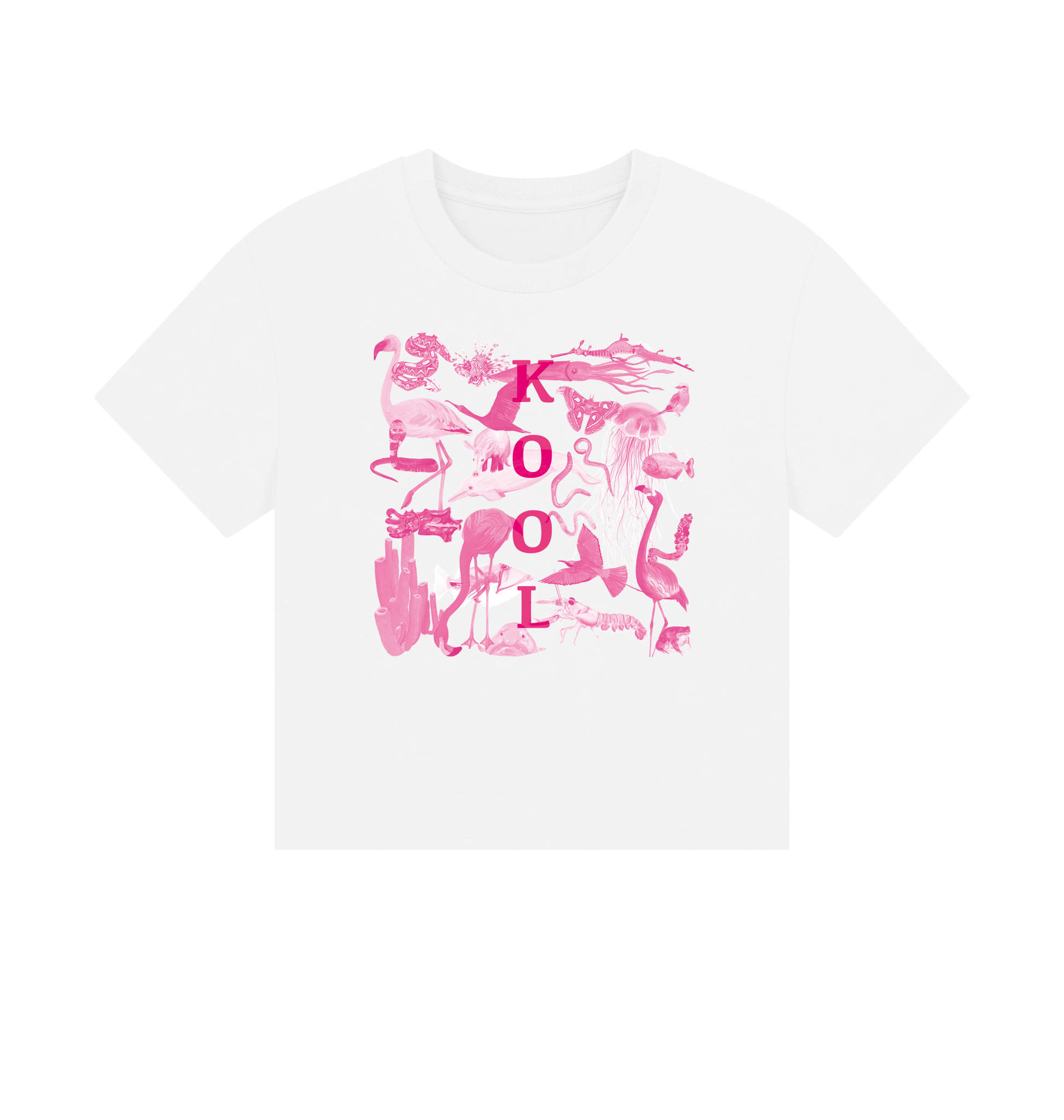 White Printed T-shirt Front