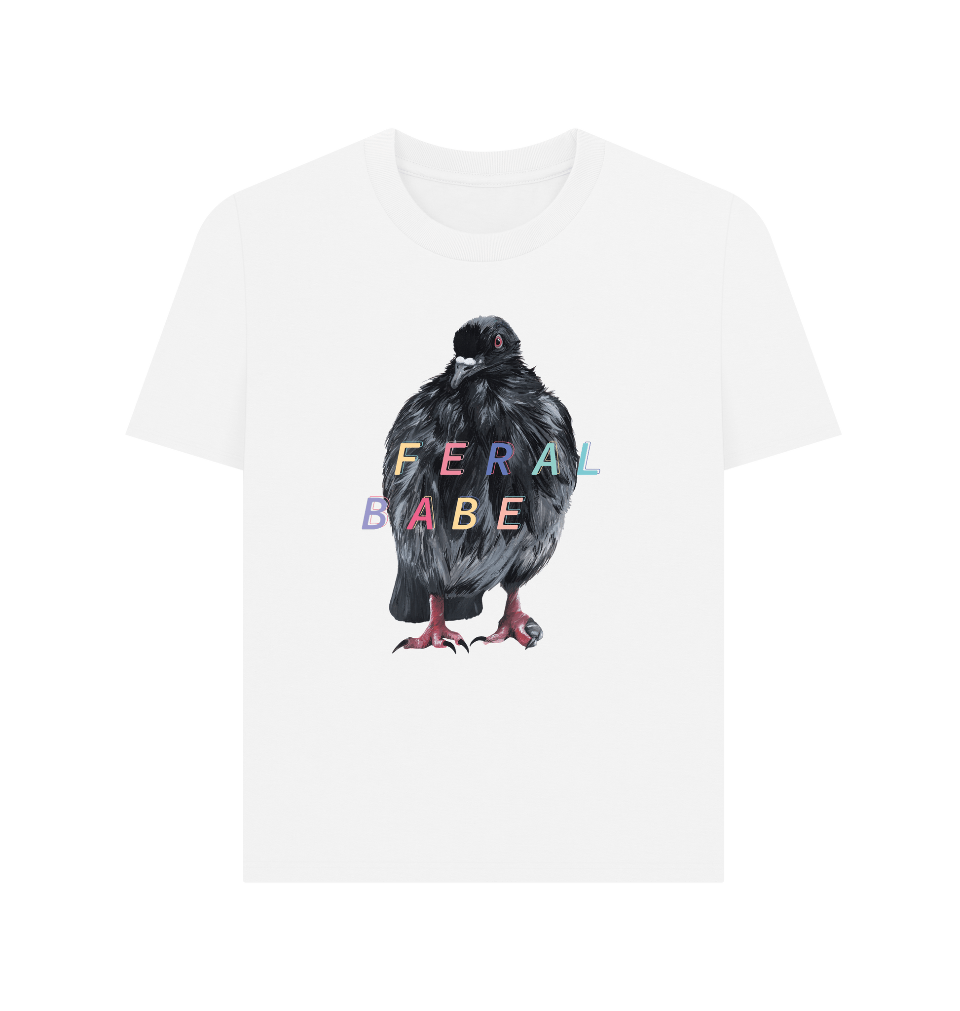 White Printed T-shirt Front