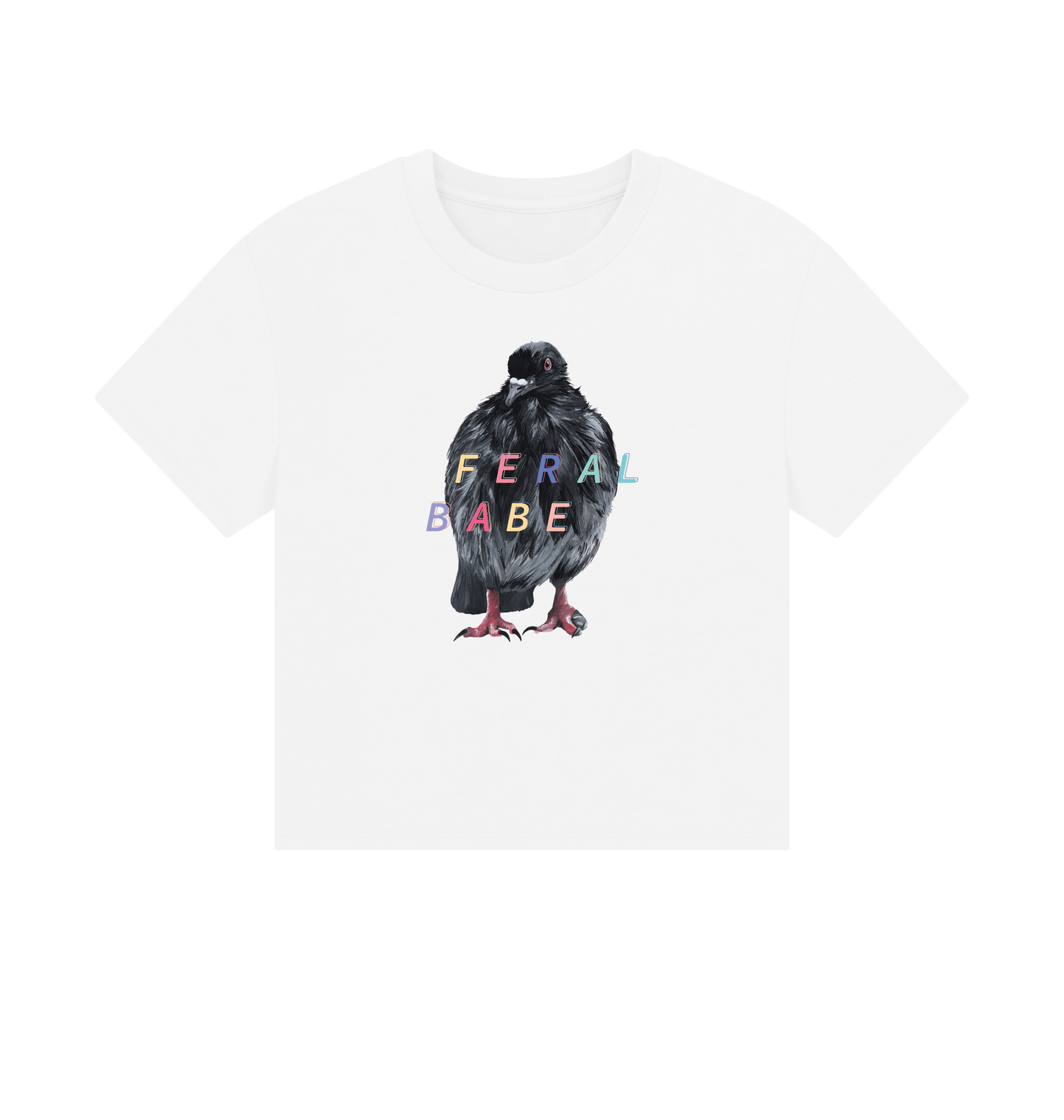 White Printed T-shirt Front