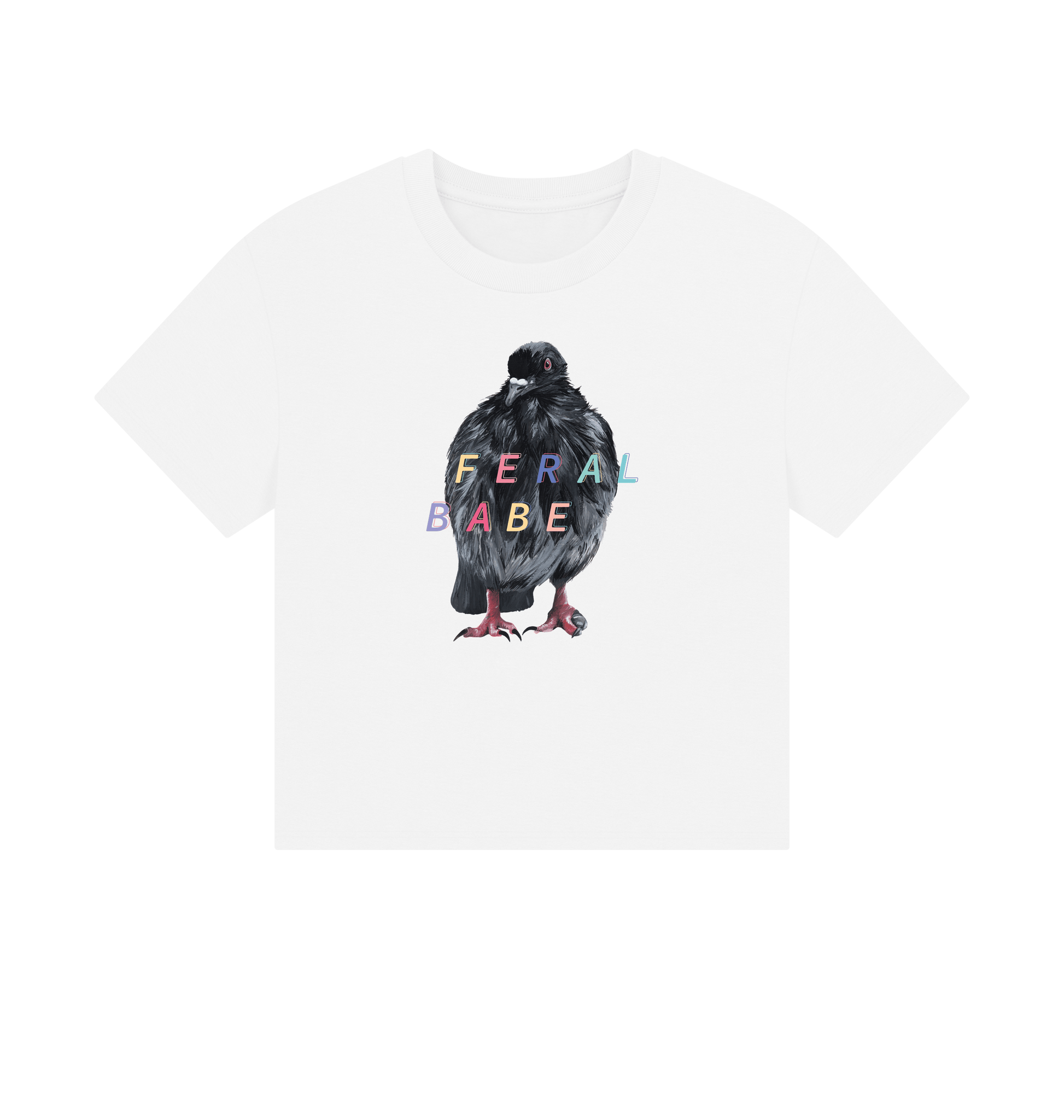 White Printed T-shirt Front