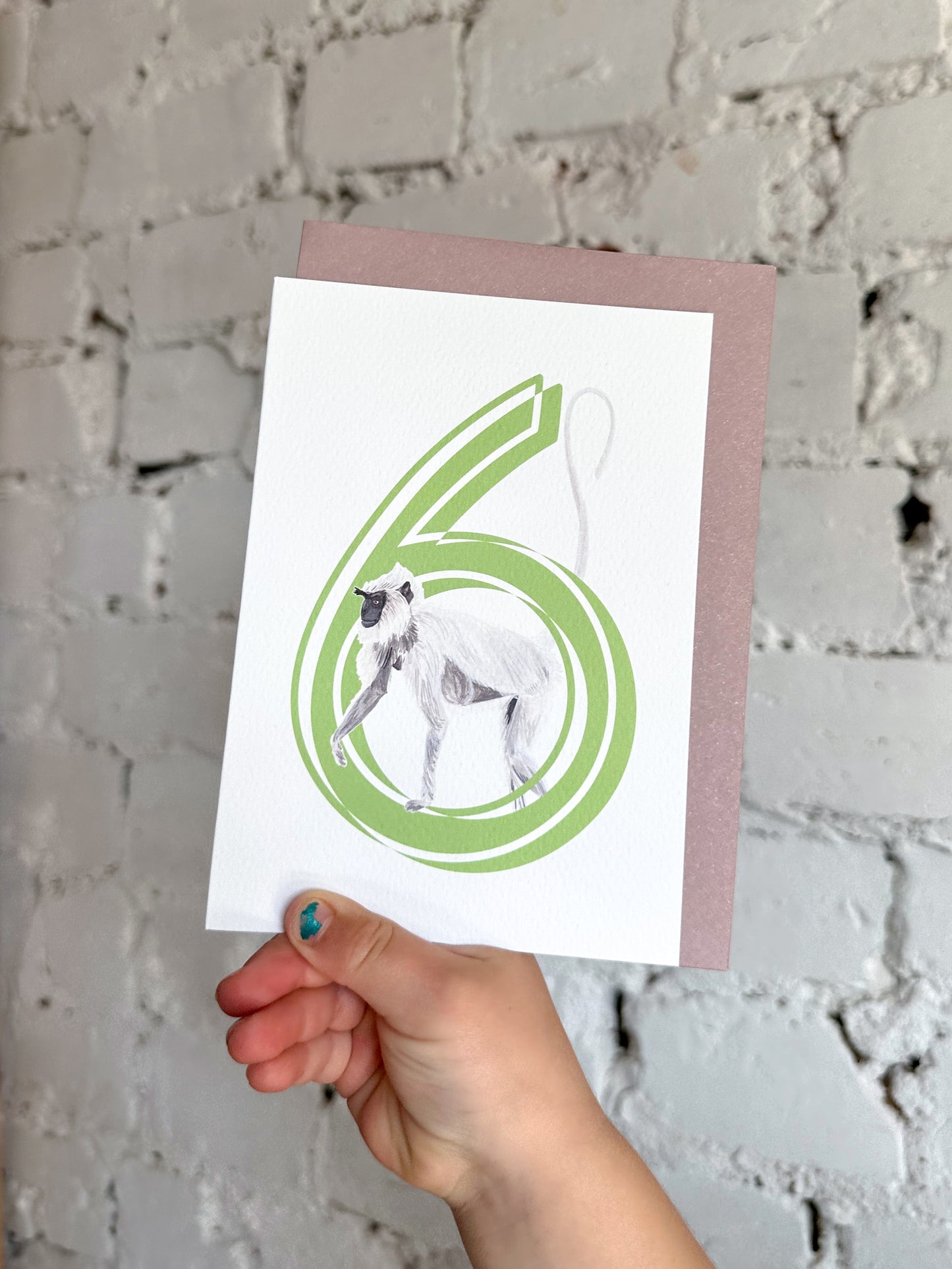 6 Langur Monkey Card