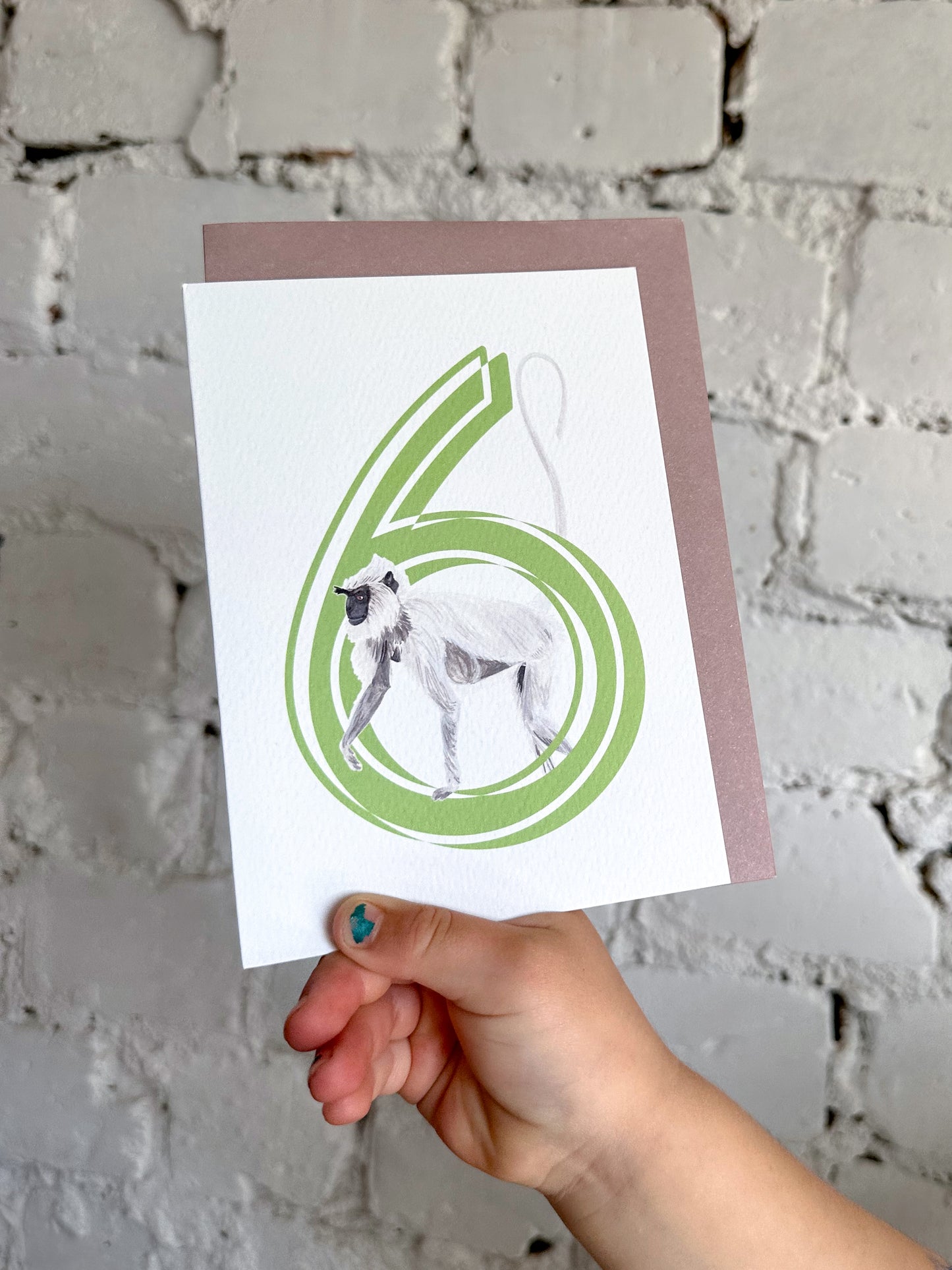 6 Langur Monkey Card