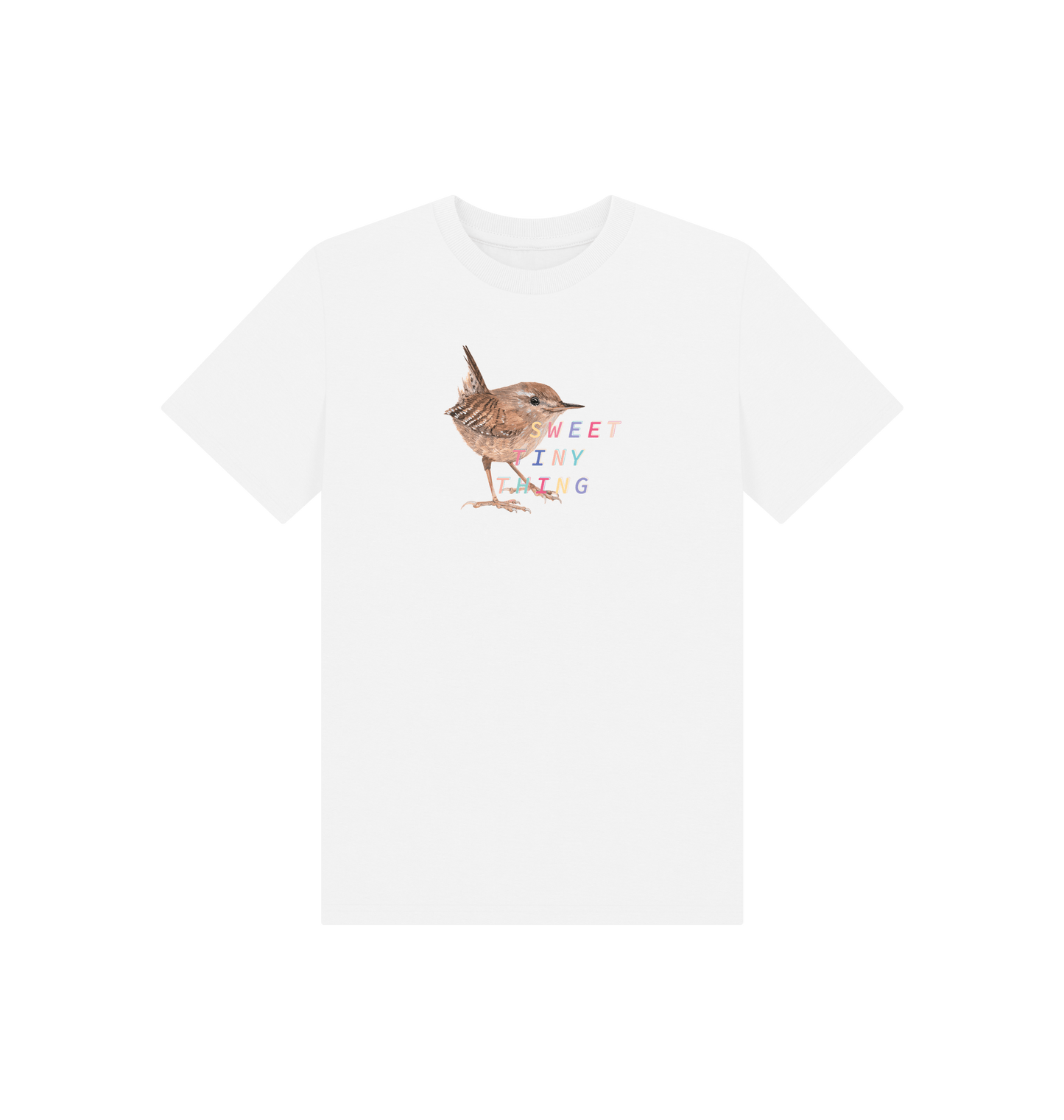 White Printed Kids T-Shirt Front