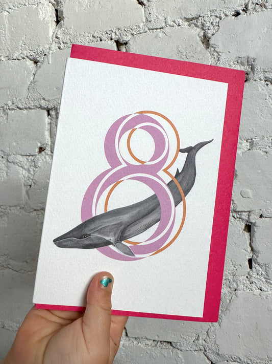 8 Fin Whale Card