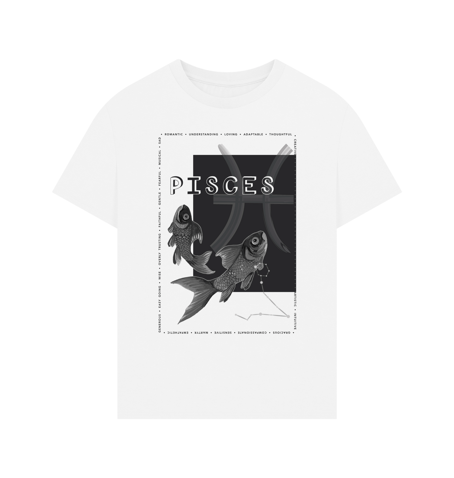 White Printed T-shirt Front