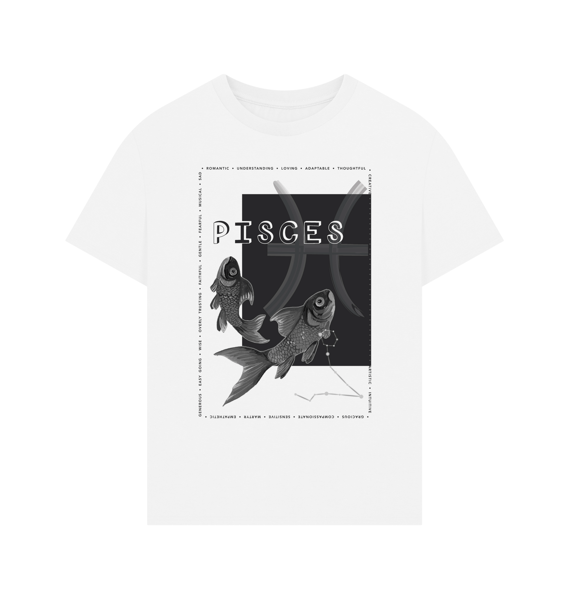 White Printed T-shirt Front