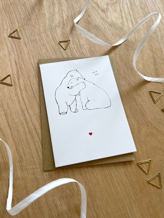 Polar Bear I Love You Card