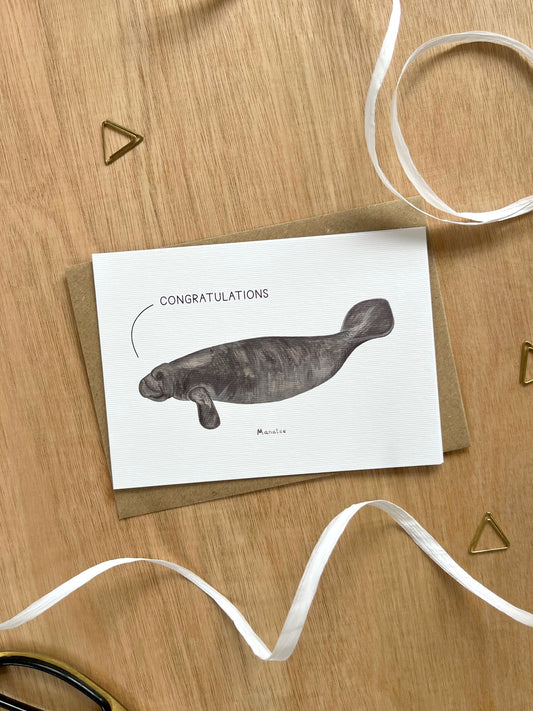 Congratulations Manatee Card