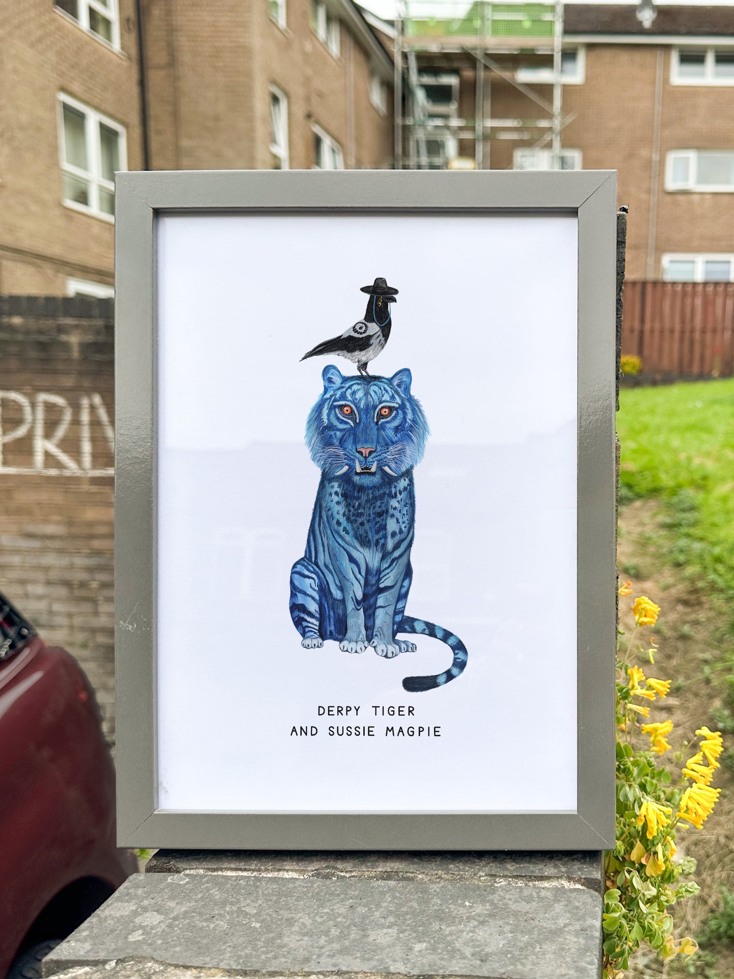 Derpy Tiger and Sussie Bird Print