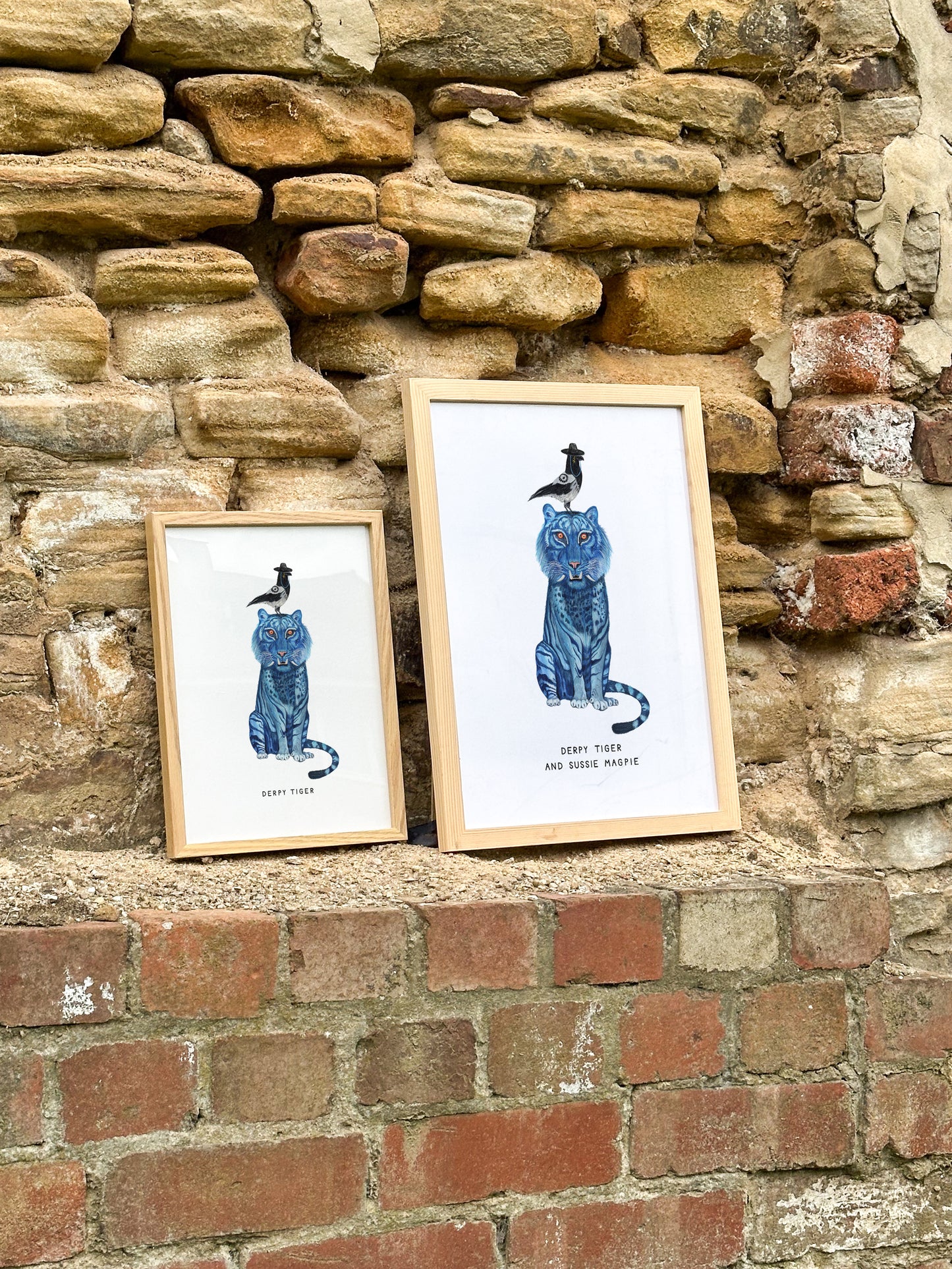 Derpy Tiger and Sussie Bird Print