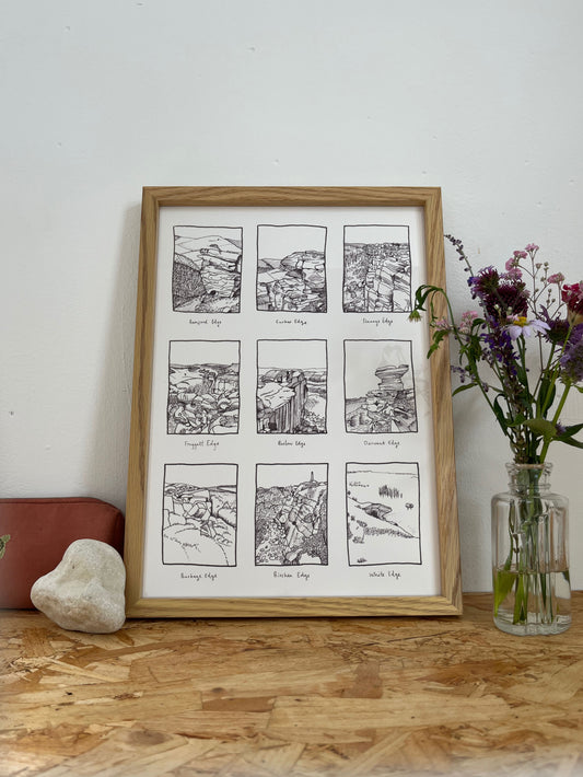 Edges of the Peak District Illustration Print