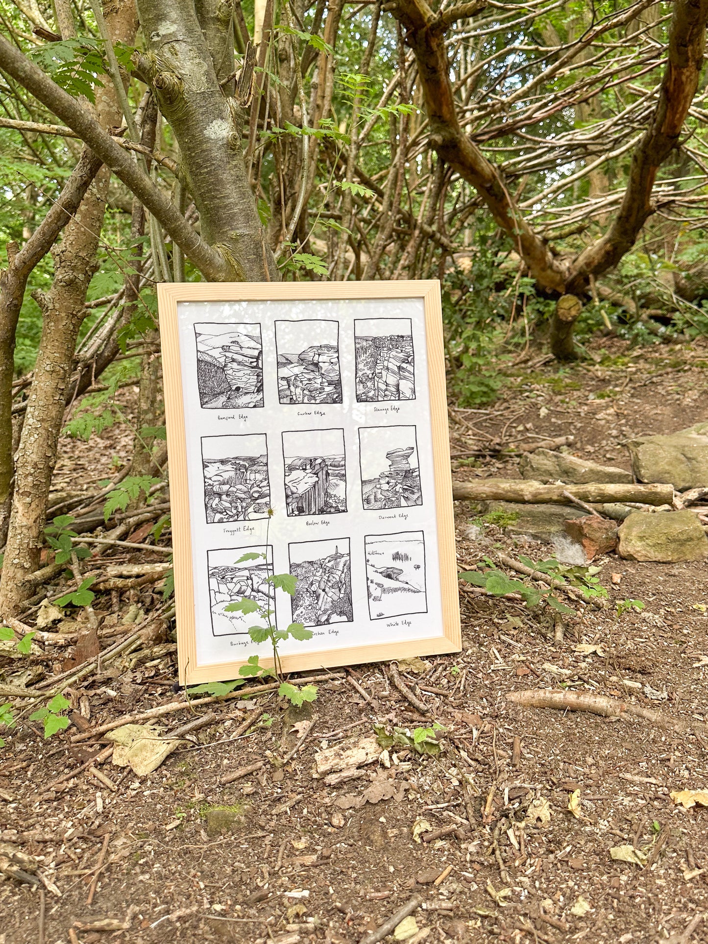 Edges of the Peak District Illustration Print