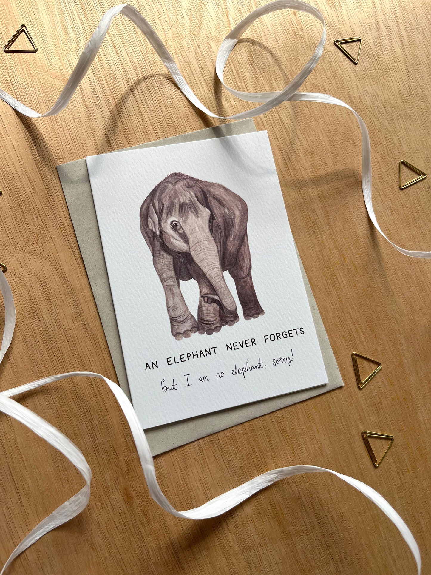 Elephants Never Forget Card