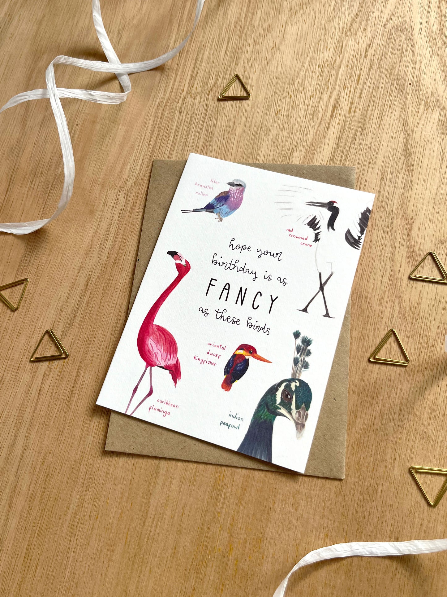 Fancy Birds Birthday Card