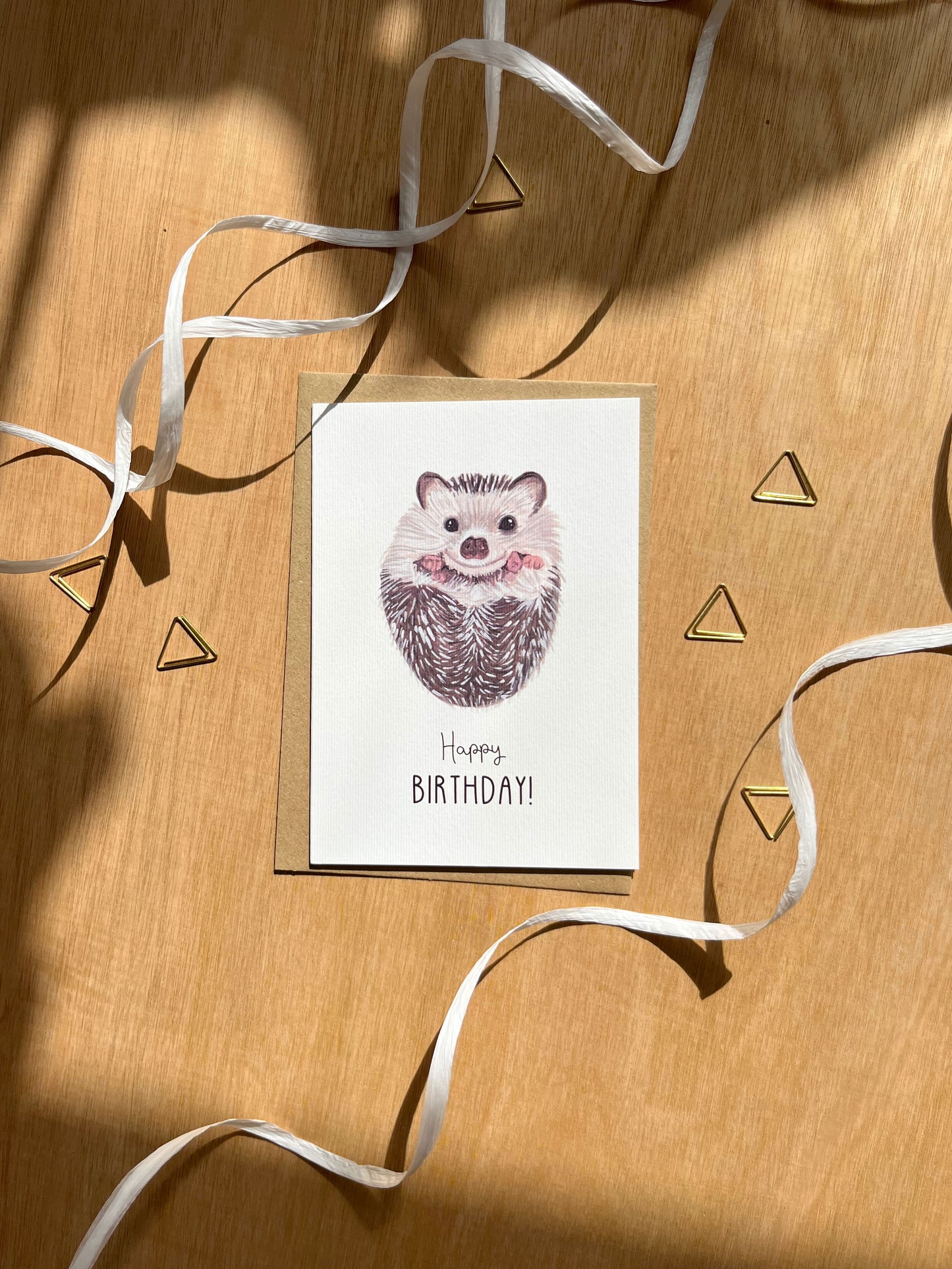 Happy Birthday Hedgehog Card