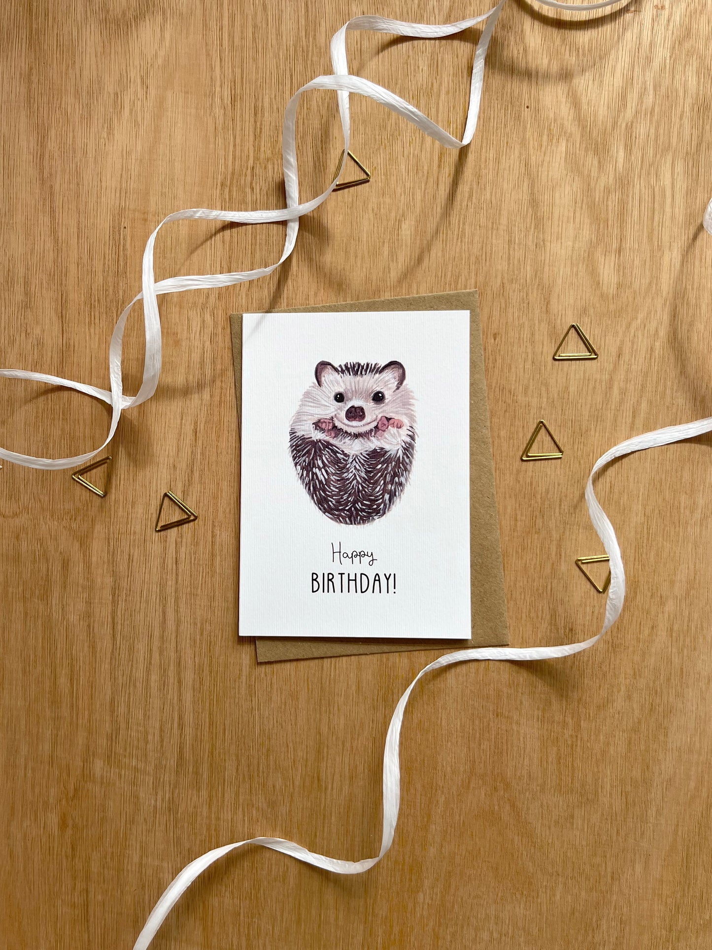 Happy Birthday Hedgehog Card